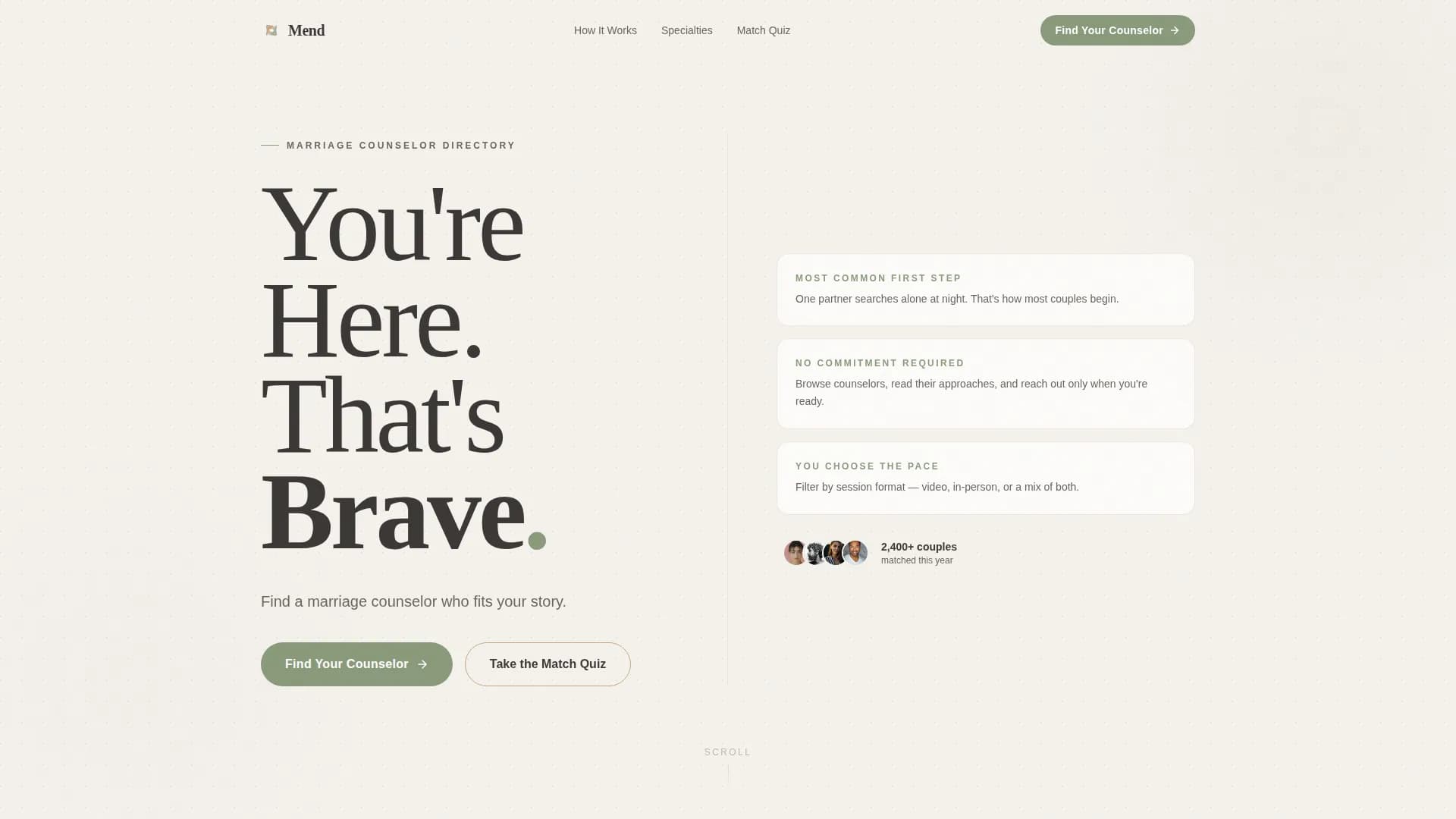 Marriage Counselor FAQ Website Template