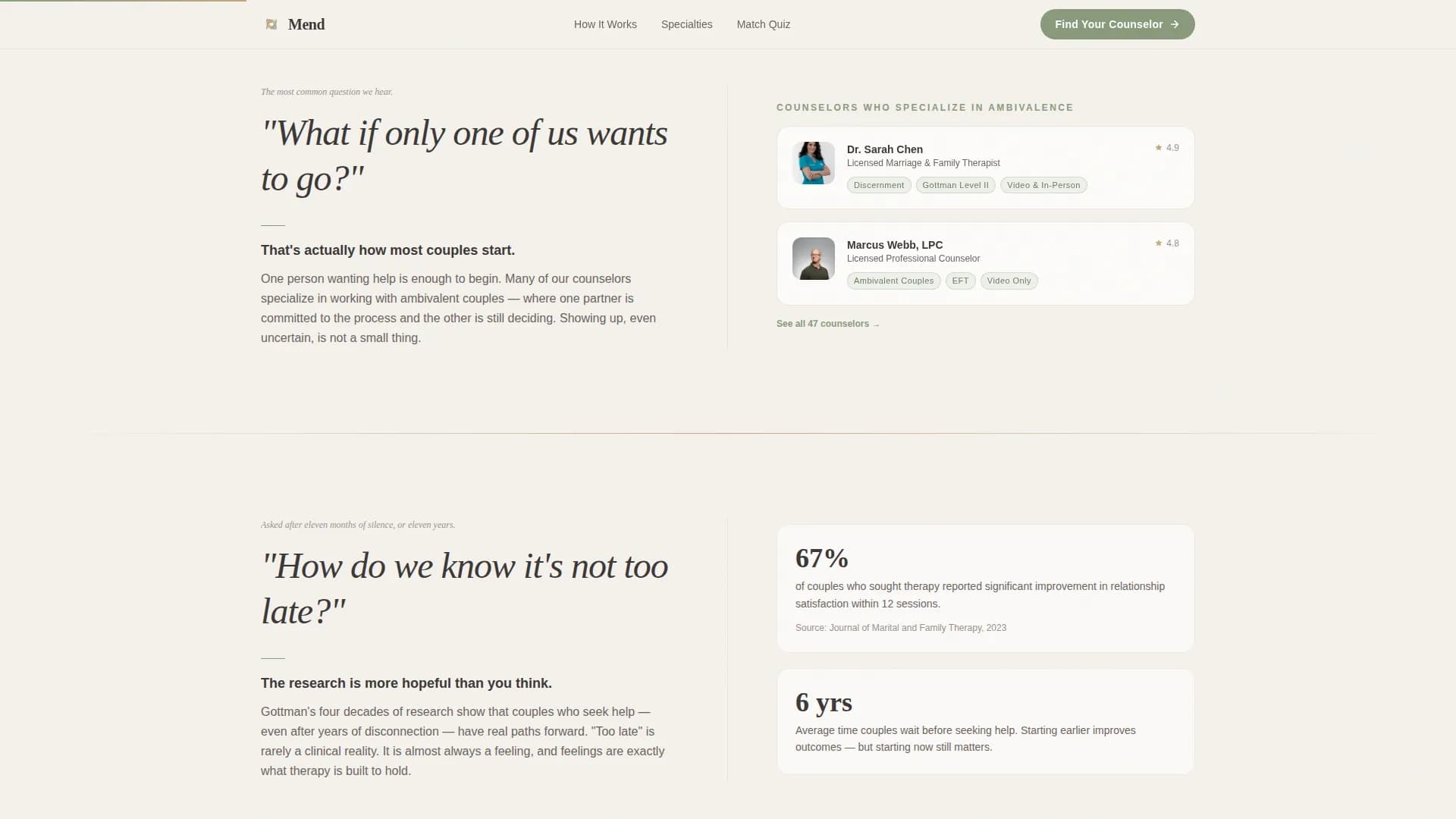 Marriage Counselor FAQ Website Template