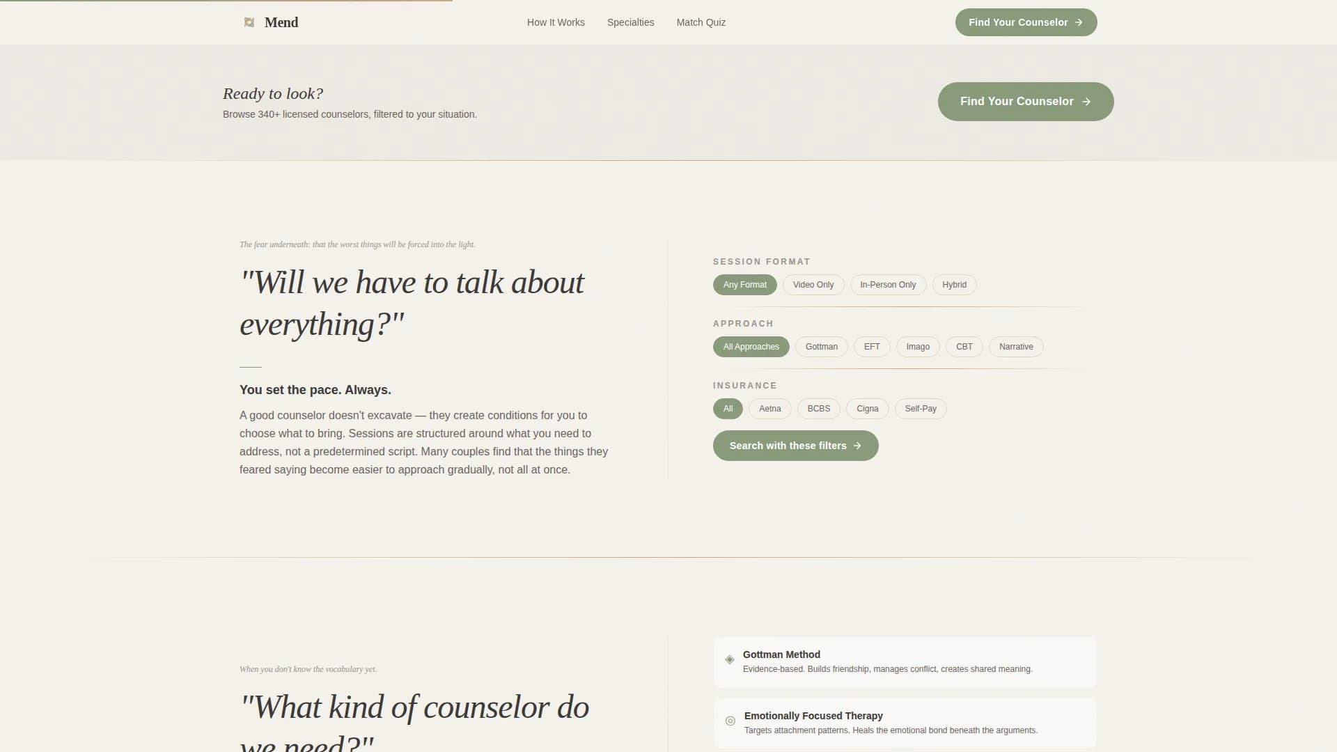 Marriage Counselor FAQ Website Template
