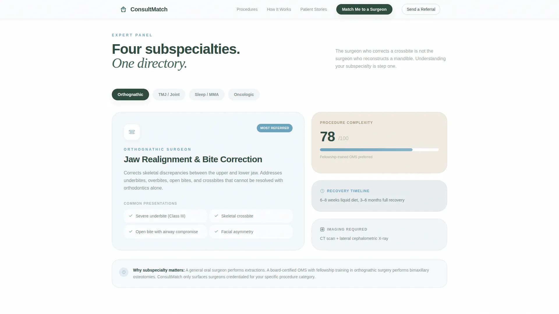 Maxillofacial Surgeon Directory Website Template
