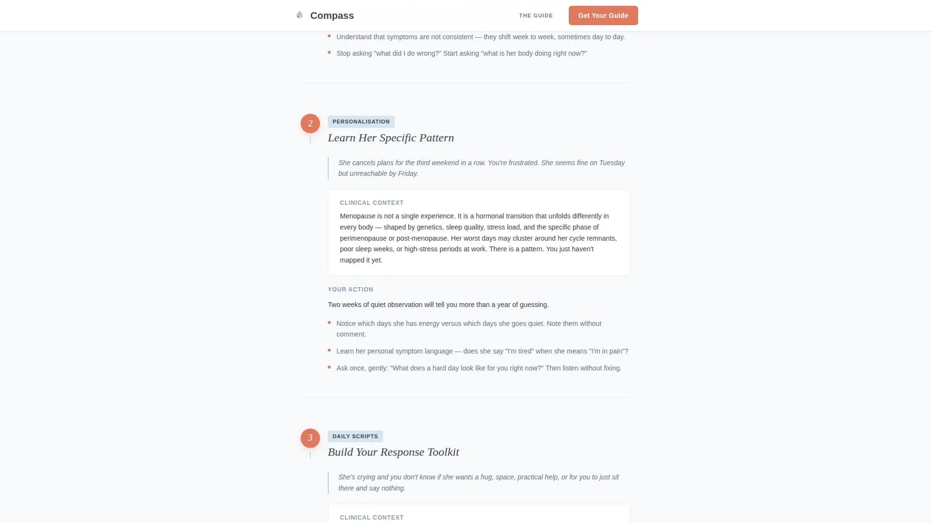 Menopause Care Cost Calculator Website Template