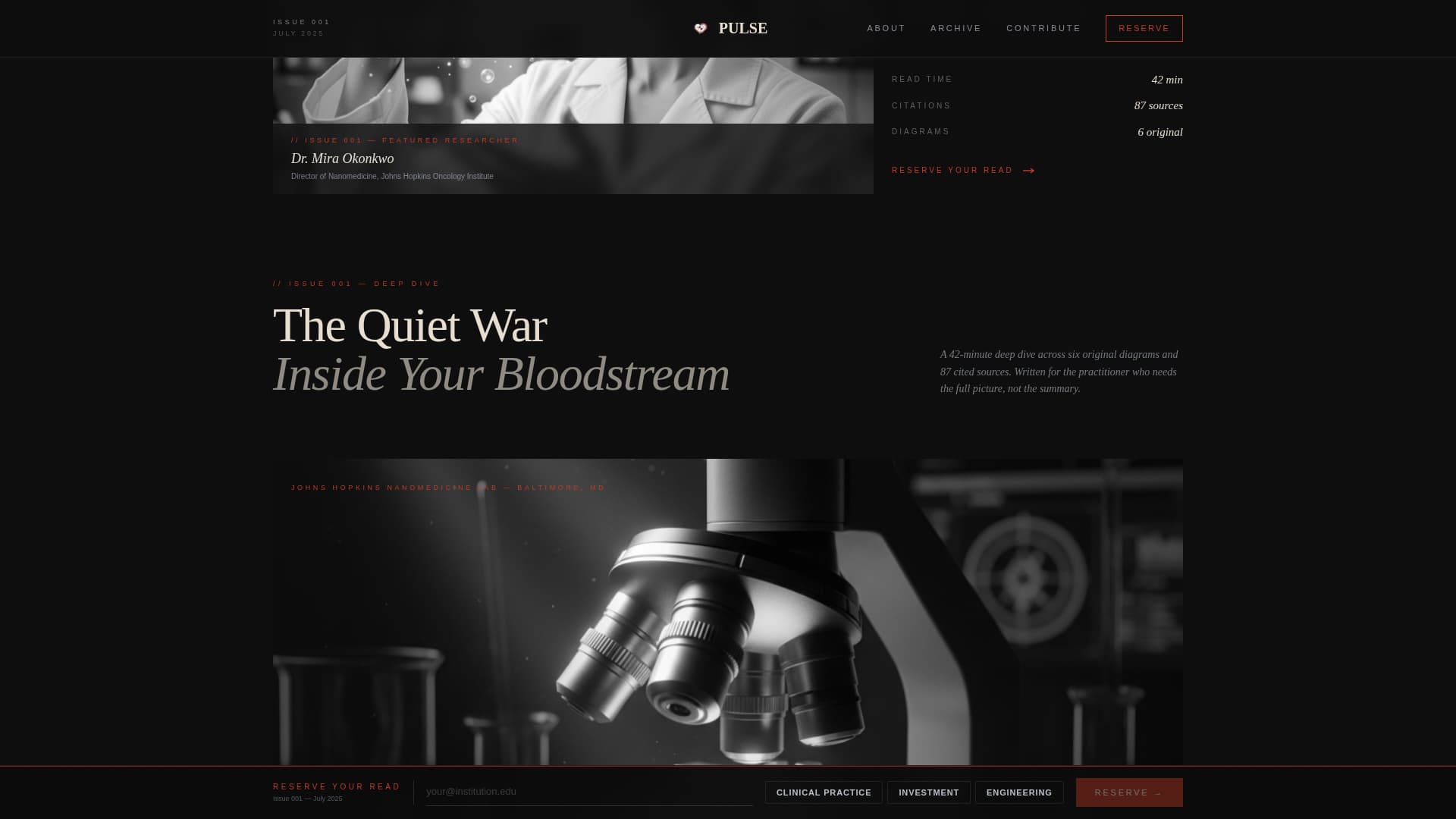 Pulse - Cinematic Healthtech Landing Page Template