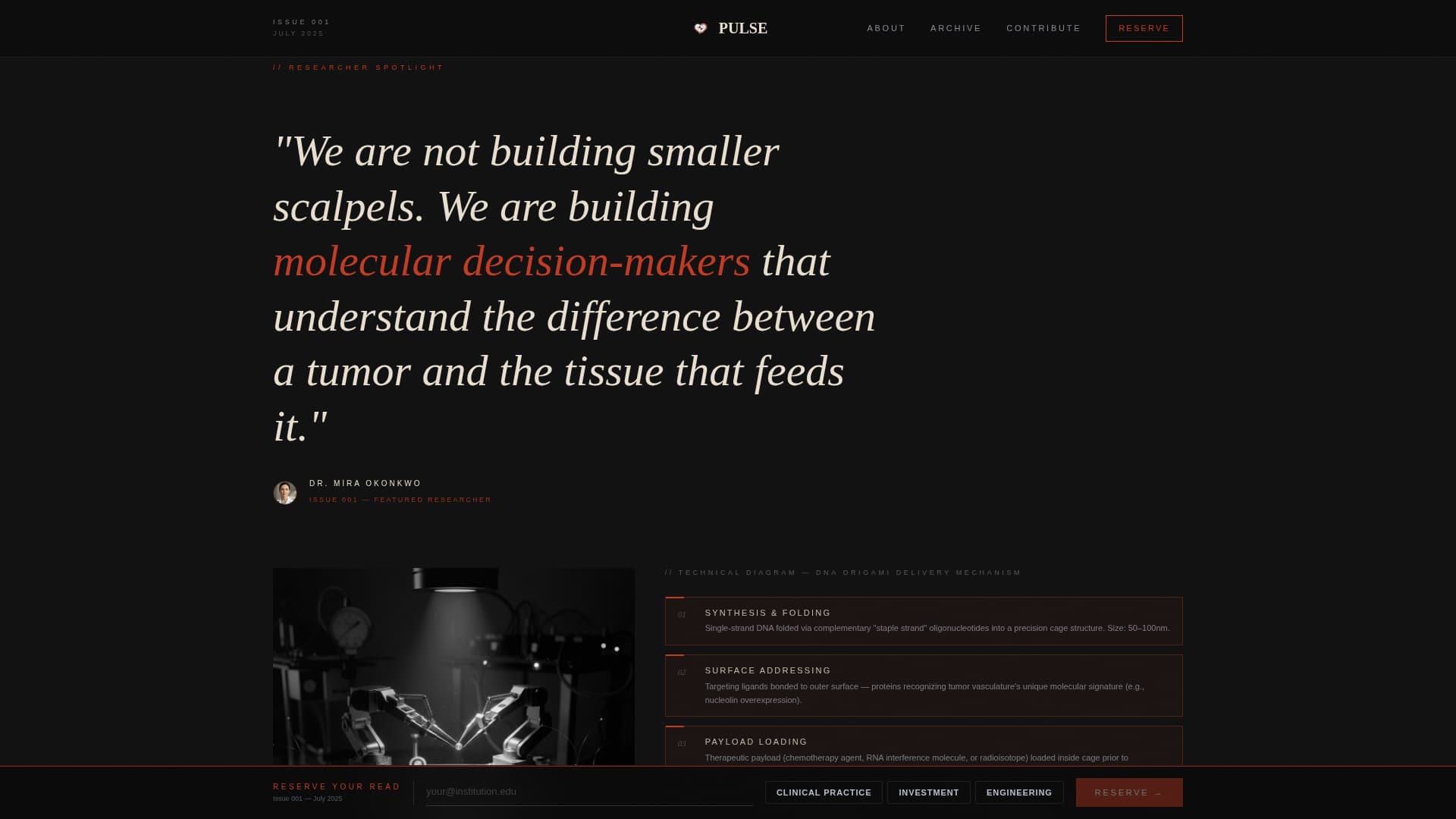 Pulse - Cinematic Healthtech Landing Page Template