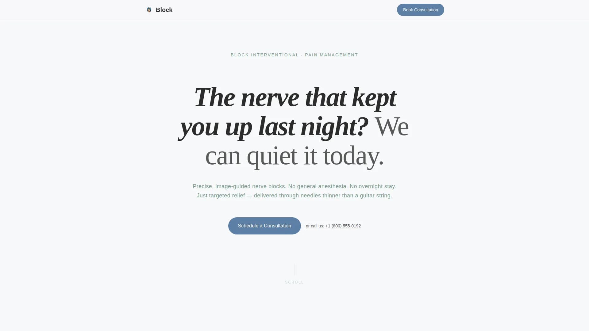 Pain Management Booking Website Template