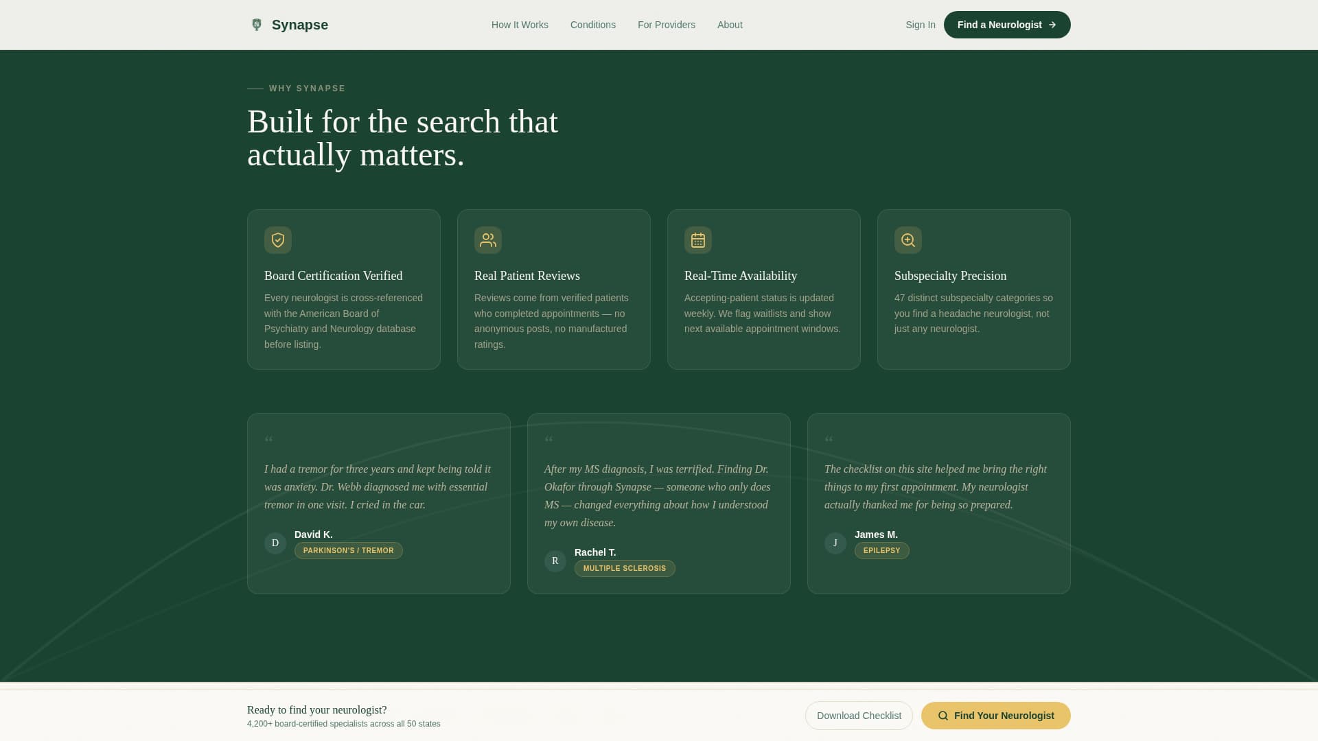 Neurologist FAQ Website Template