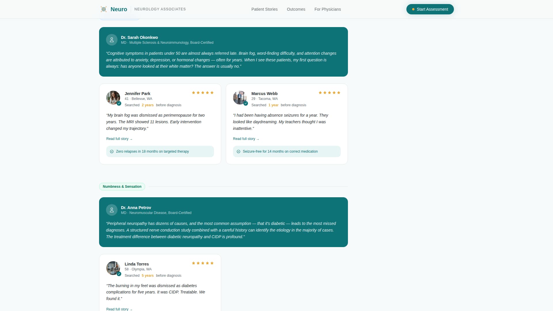 Neurologist Reviews Website Template