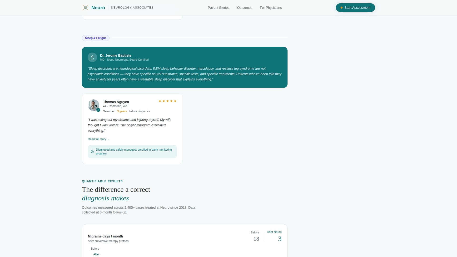Neurologist Reviews Website Template