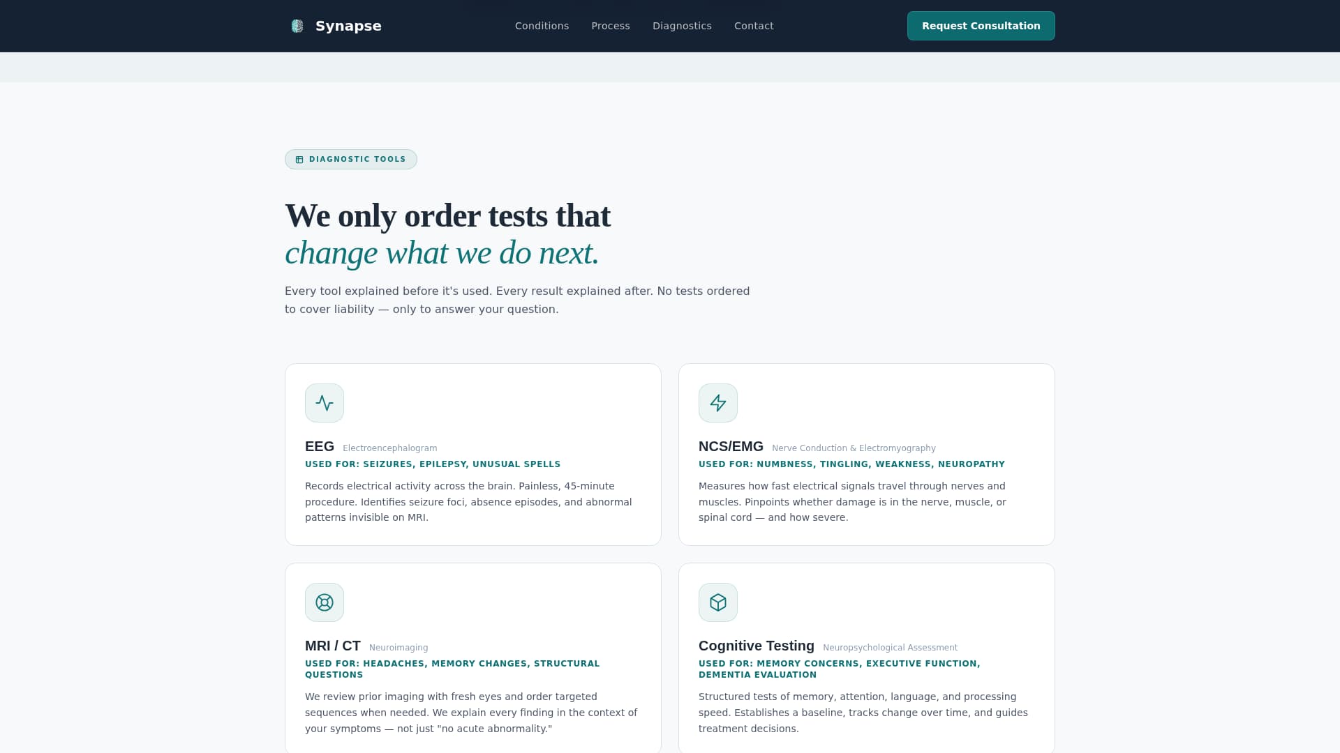 Neurology Medicine Booking Website Template