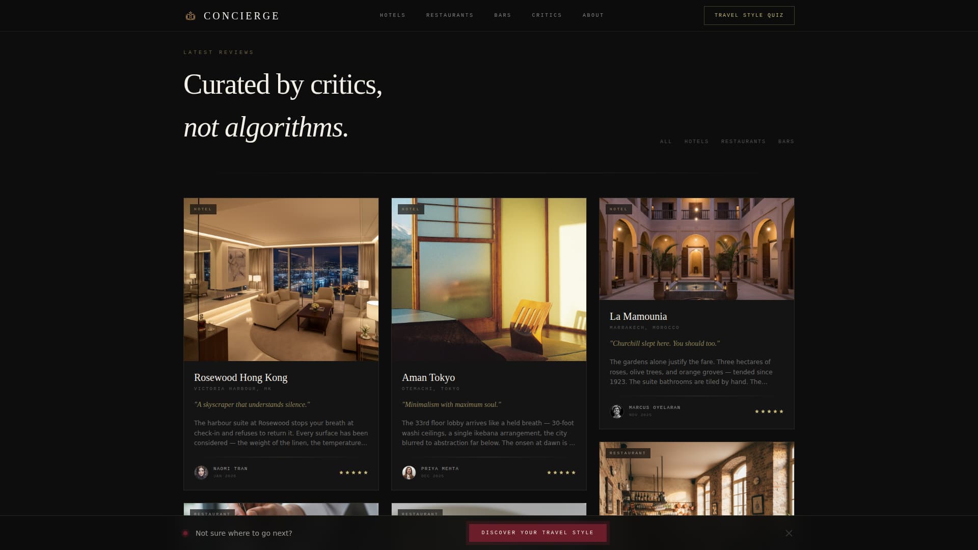 Concierge - Luxe Hospitality Landing Page Template