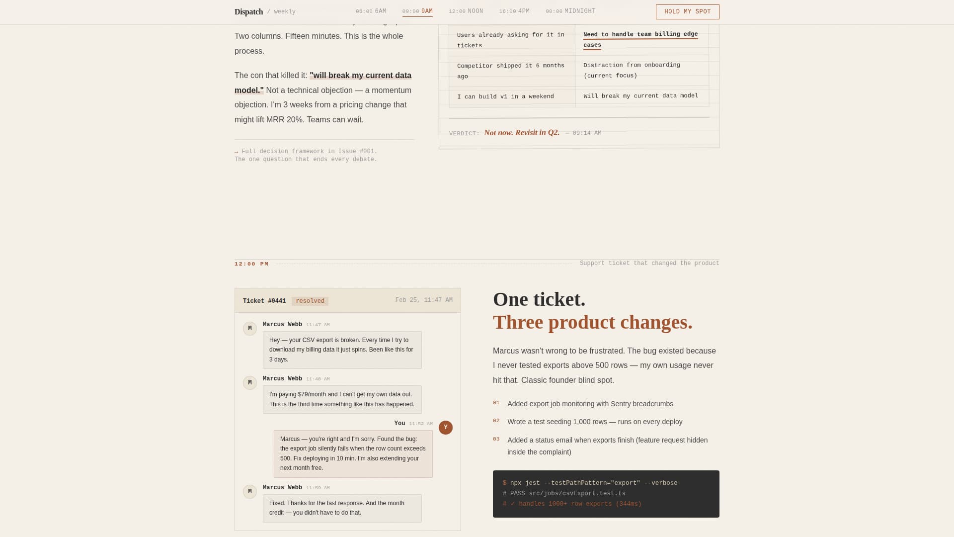 Indie — Expert Developer Landing Page Template