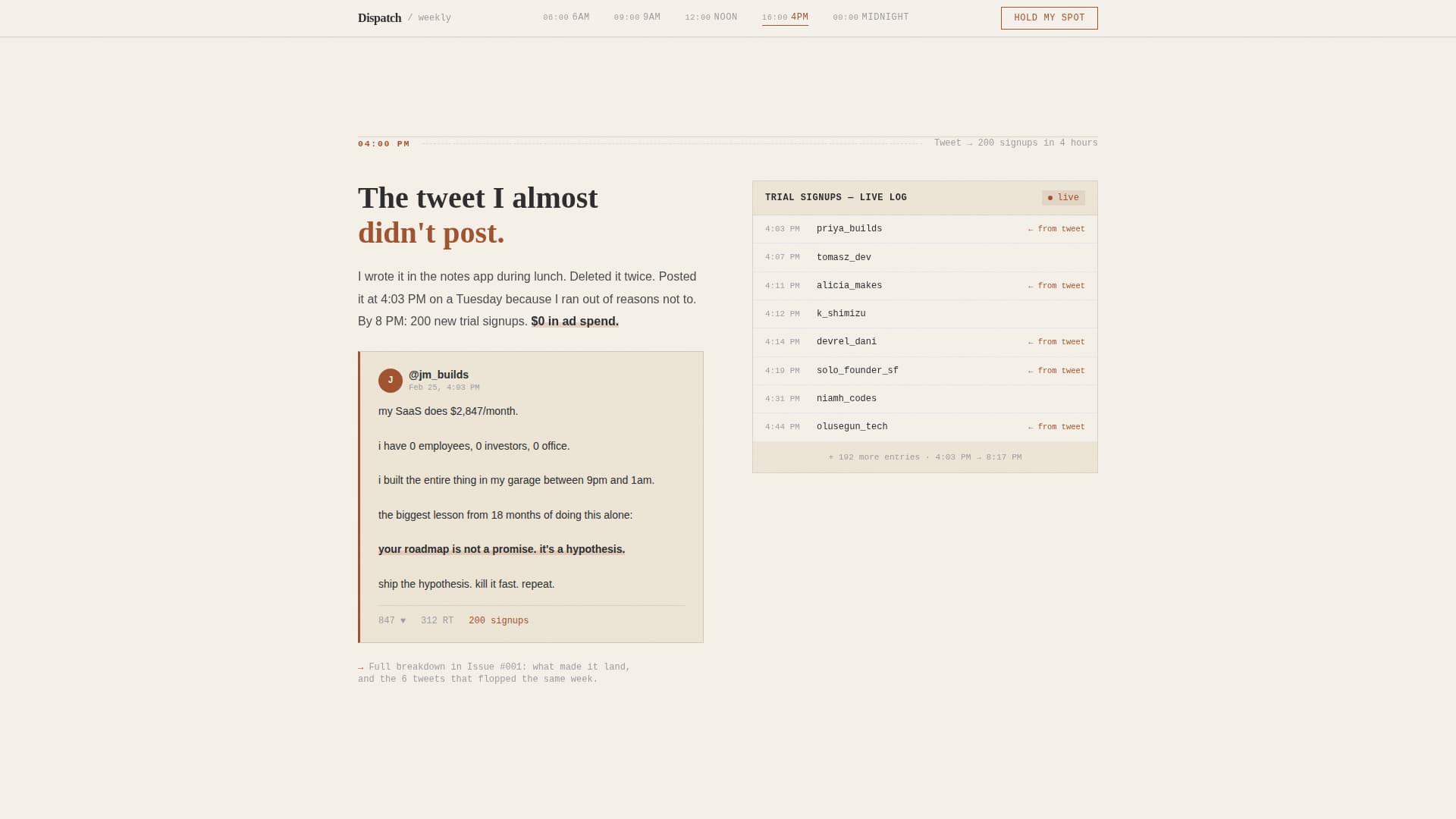 Indie — Expert Developer Landing Page Template