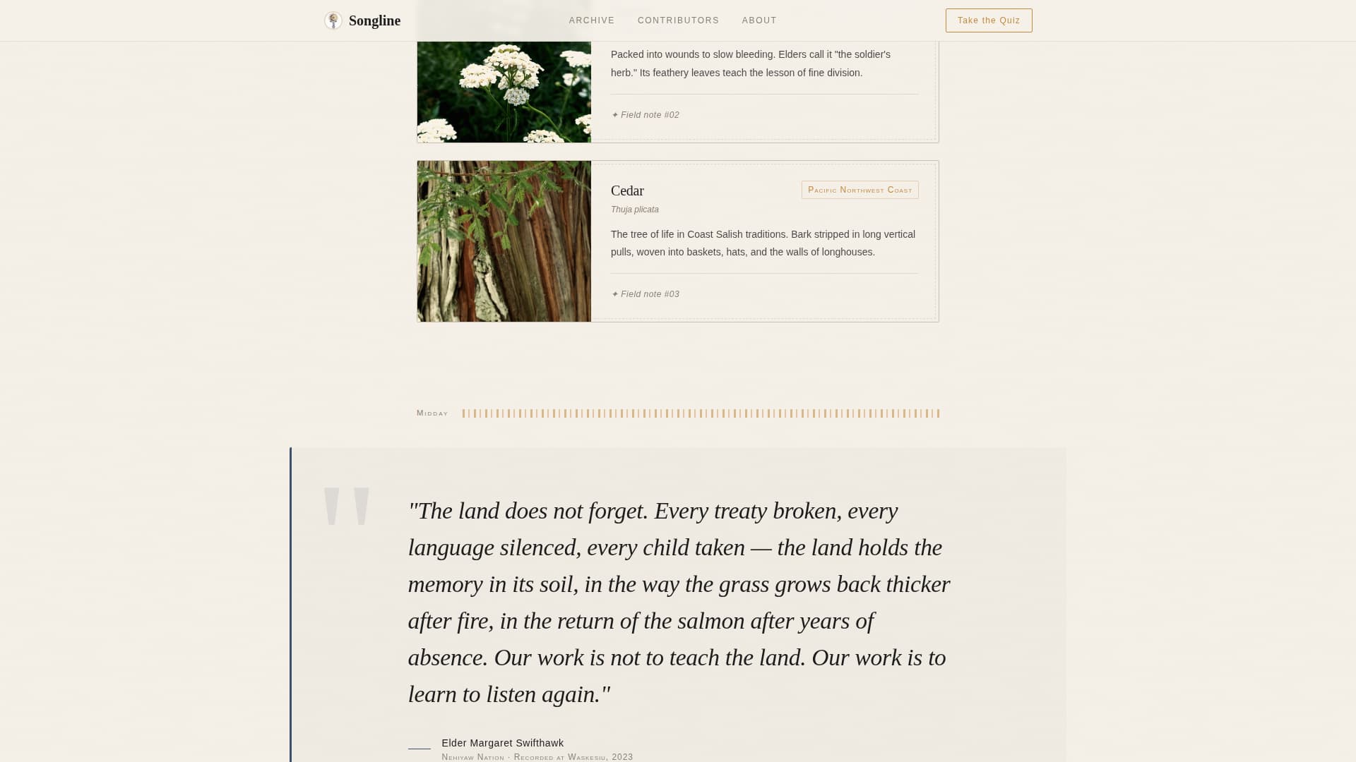 Songline - Ancestral Wisdom Landing Page Template