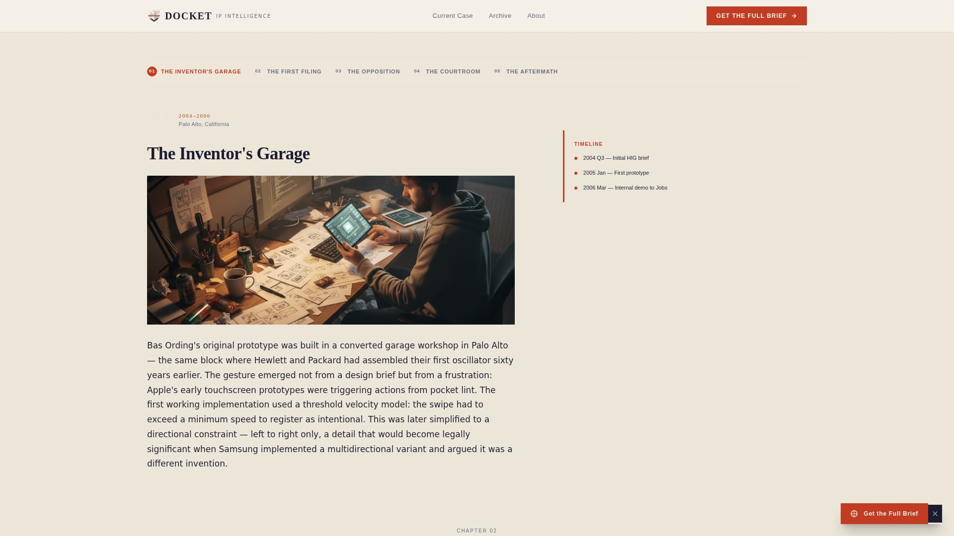 Docket - Compelling IP Law Landing Page Template