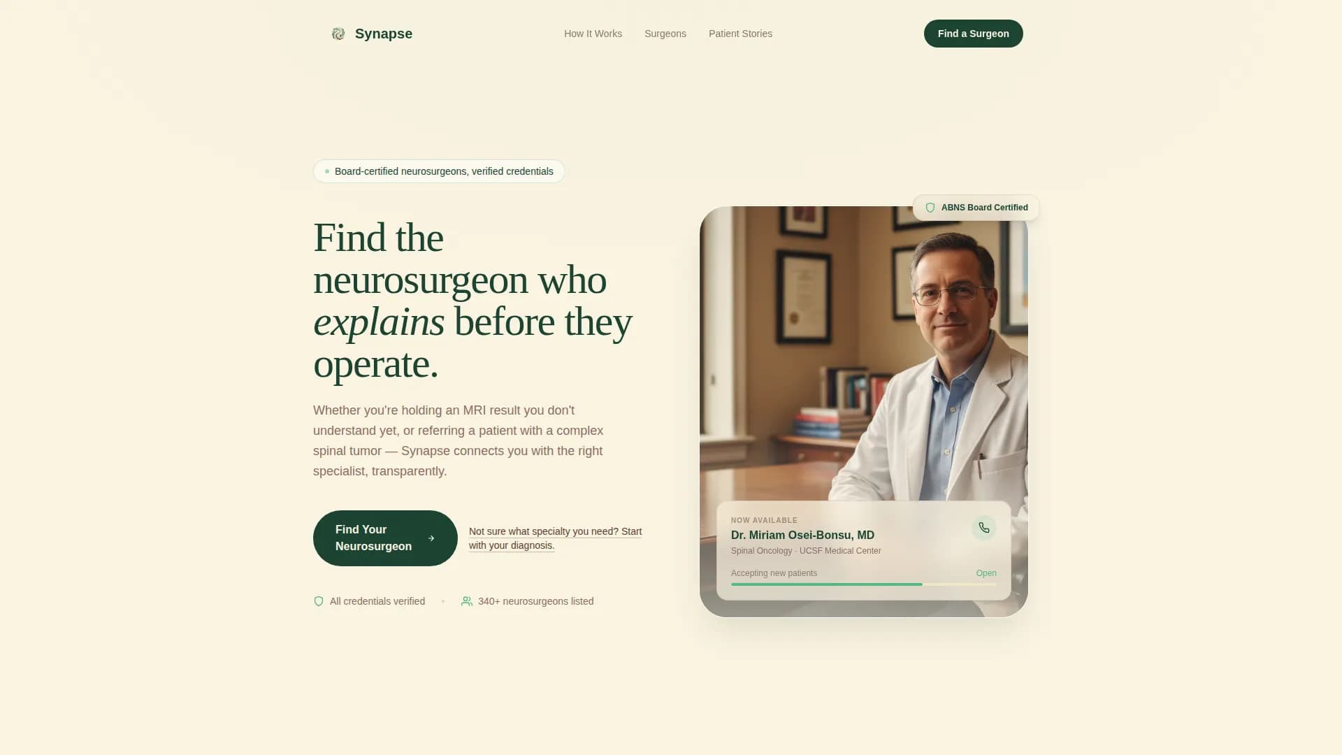 Neurosurgeon Reviews Website Template