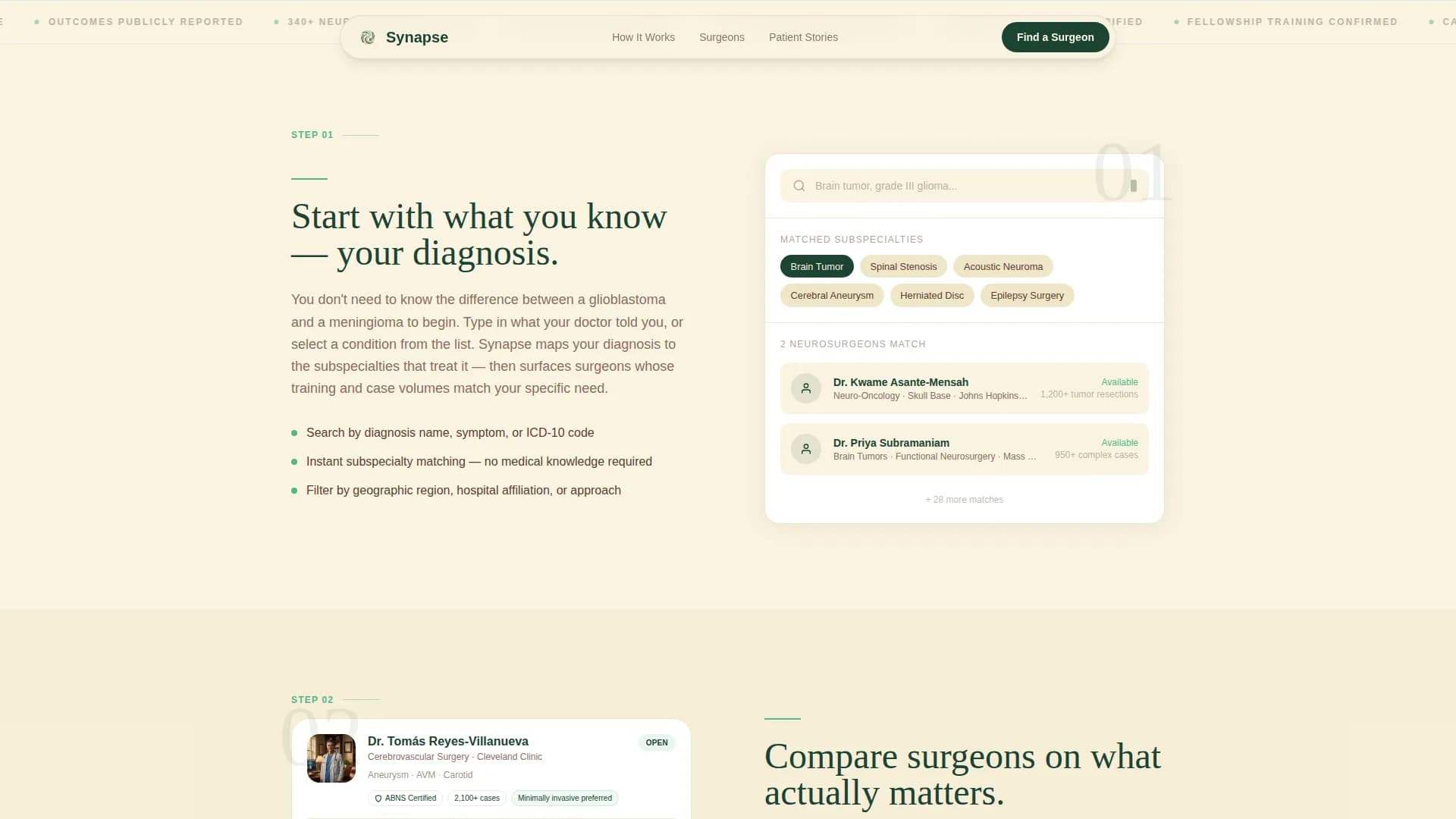 Neurosurgeon Reviews Website Template
