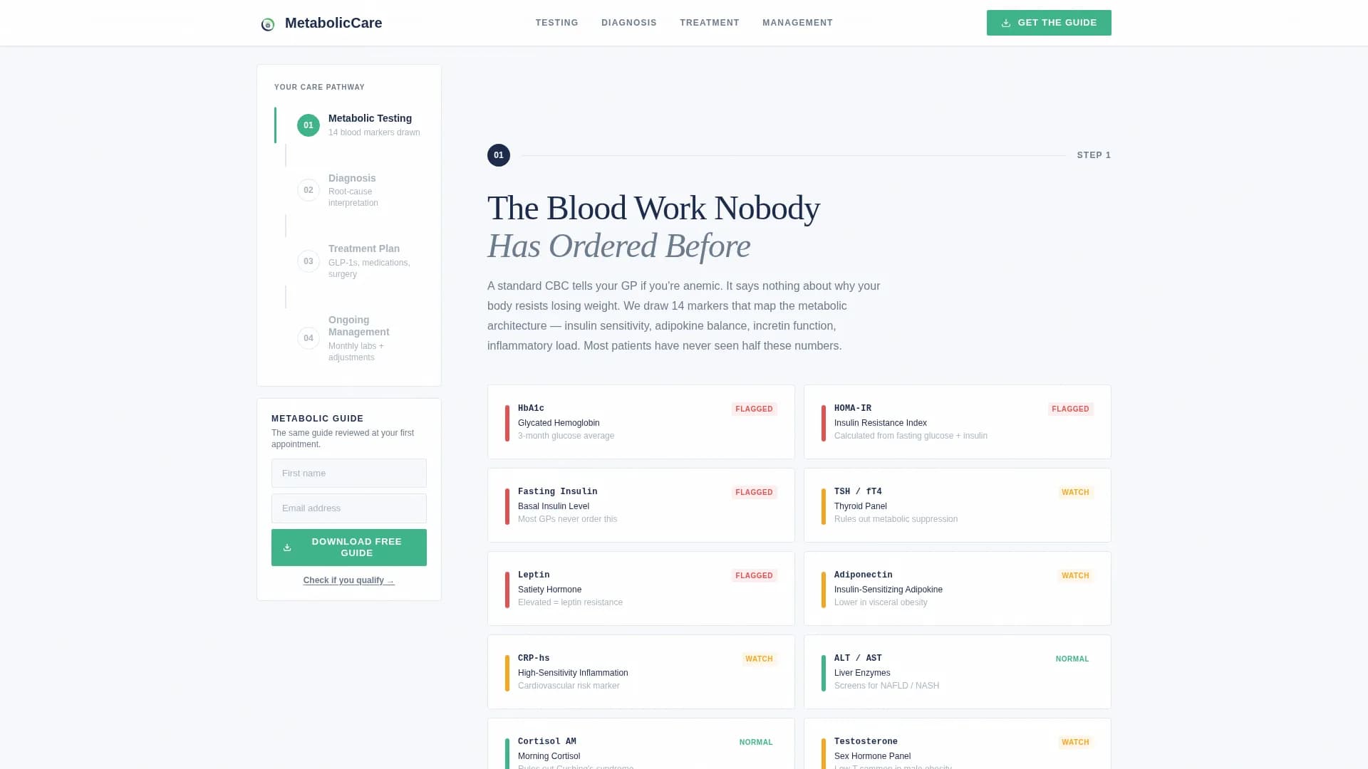 Obesity Care Professional Website Template