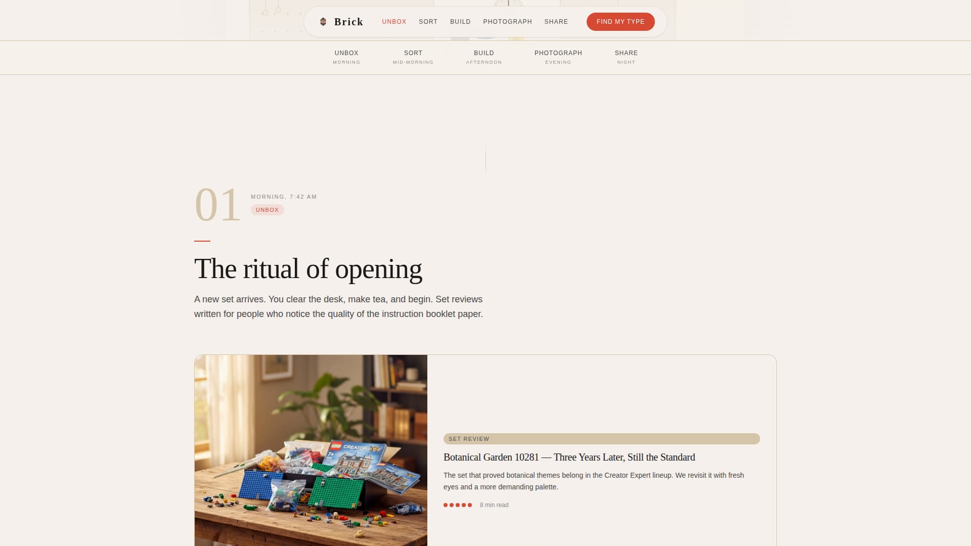 Brick - Curated Builder Landing Page Template