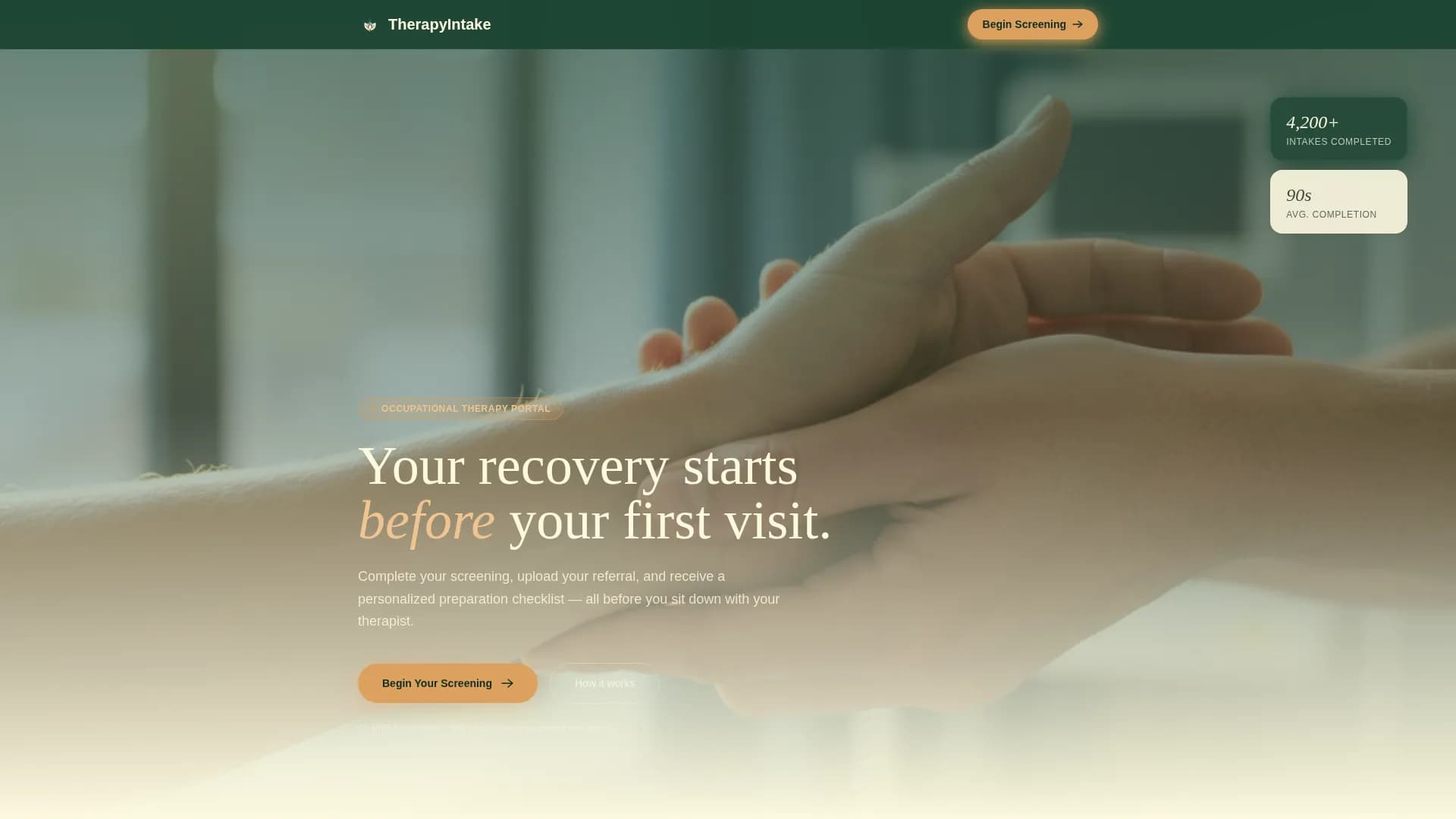 Thrive - Patient Portal Landing Page Template