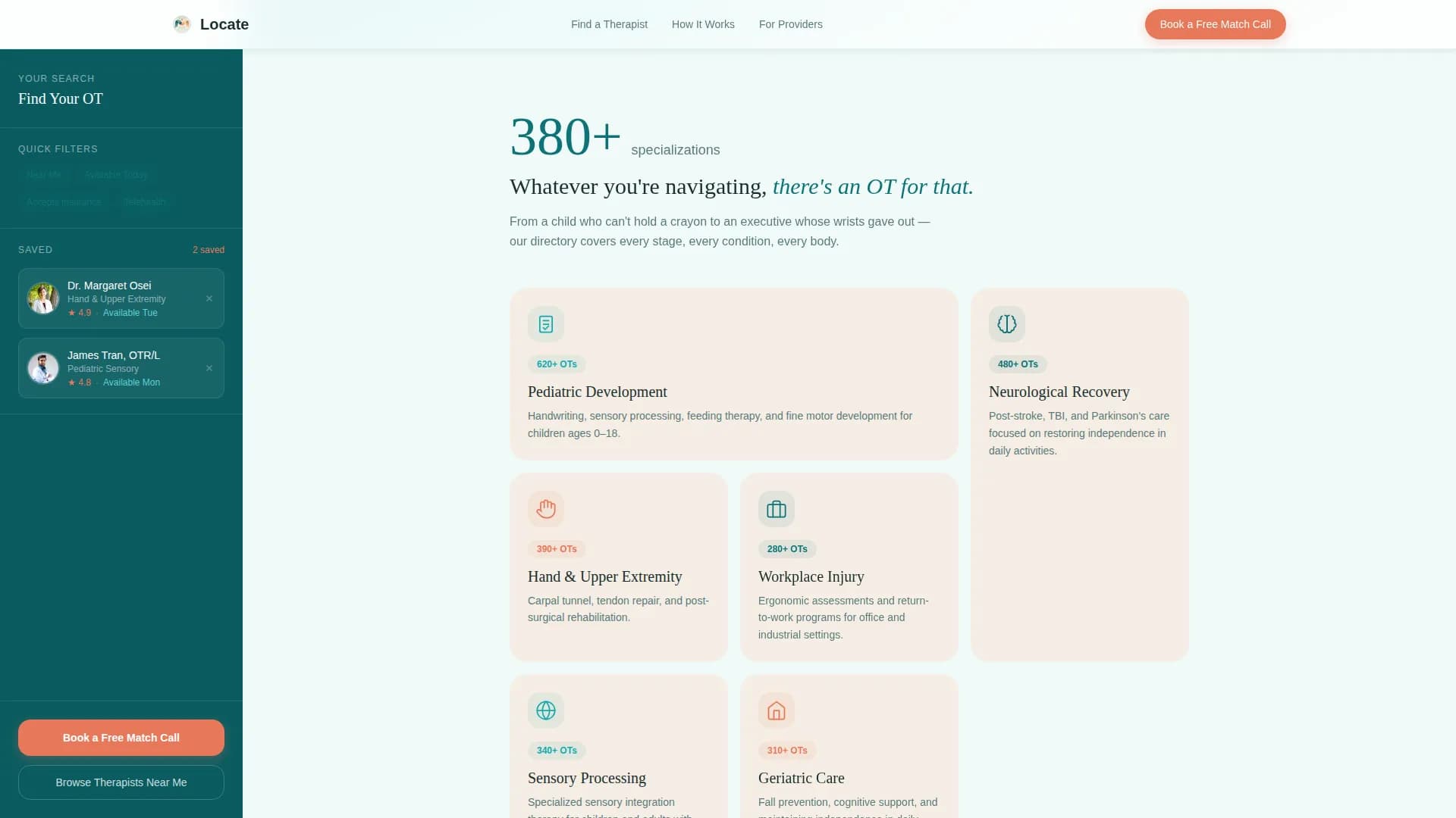 Locate - Provider Directory Landing Page Template