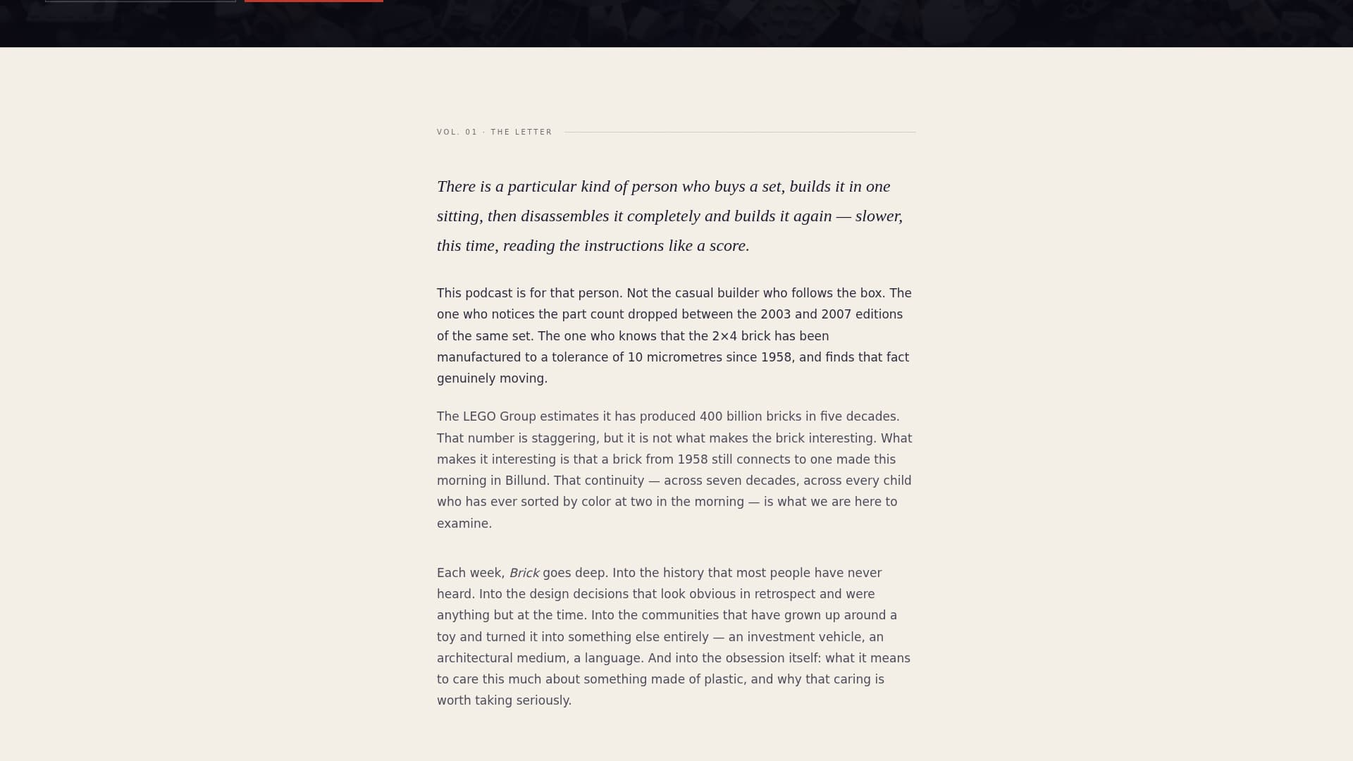 Brick - Captivating Podcast Landing Page Template