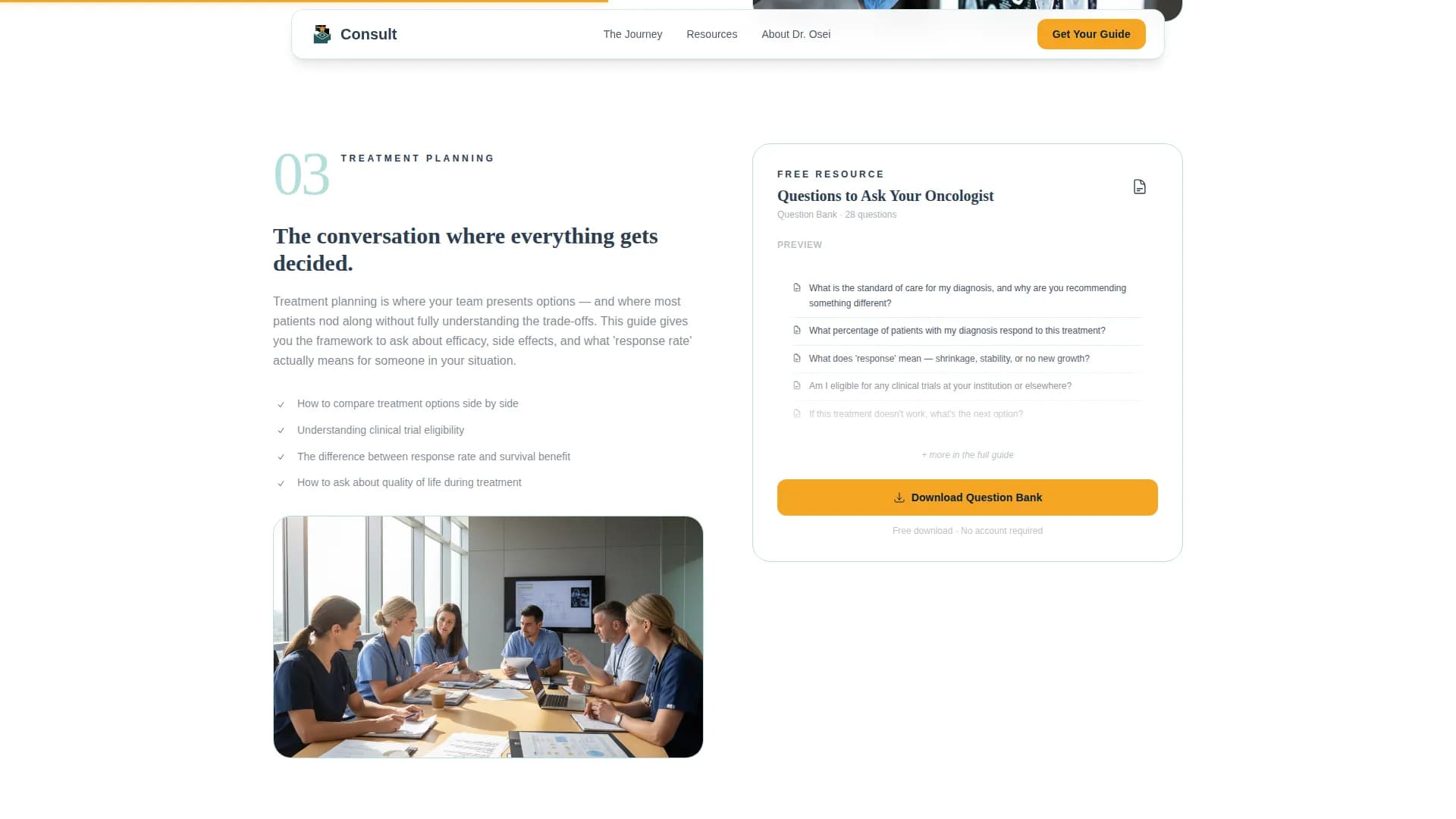 Oncology Clinic Website Template for Cancer Patients & Families