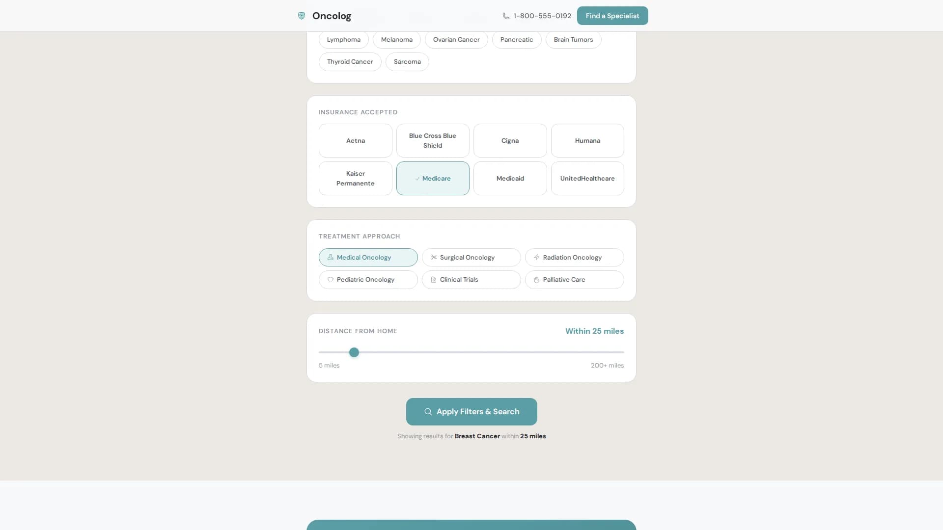 Oncologist Directory Website Template