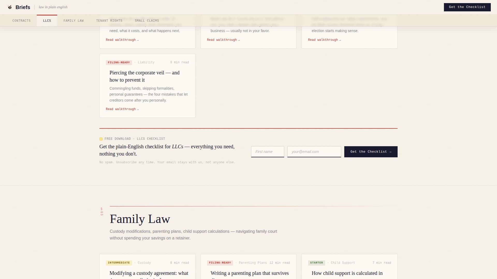 Briefs — Proven Legal Services Landing Page Template