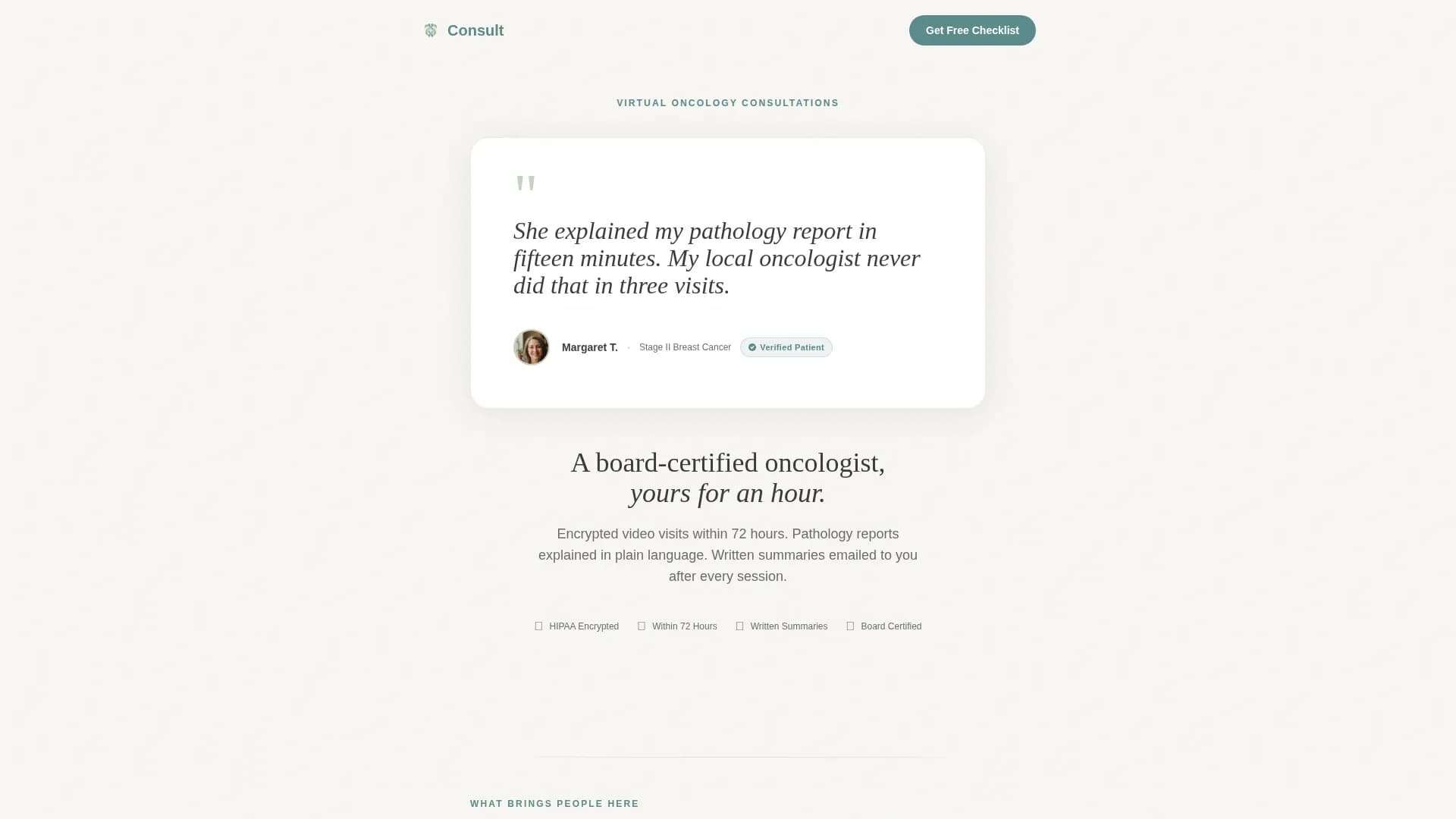 Oncologist Reviews Website Template