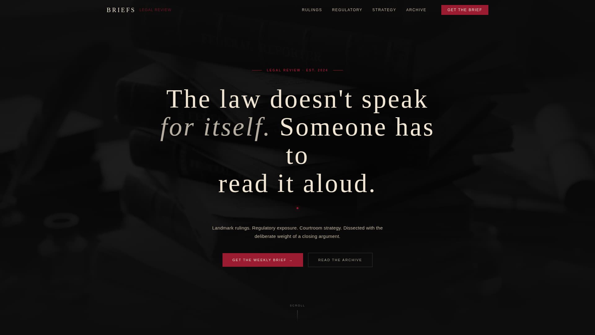 Briefs - Authoritative Legal Landing Page Template