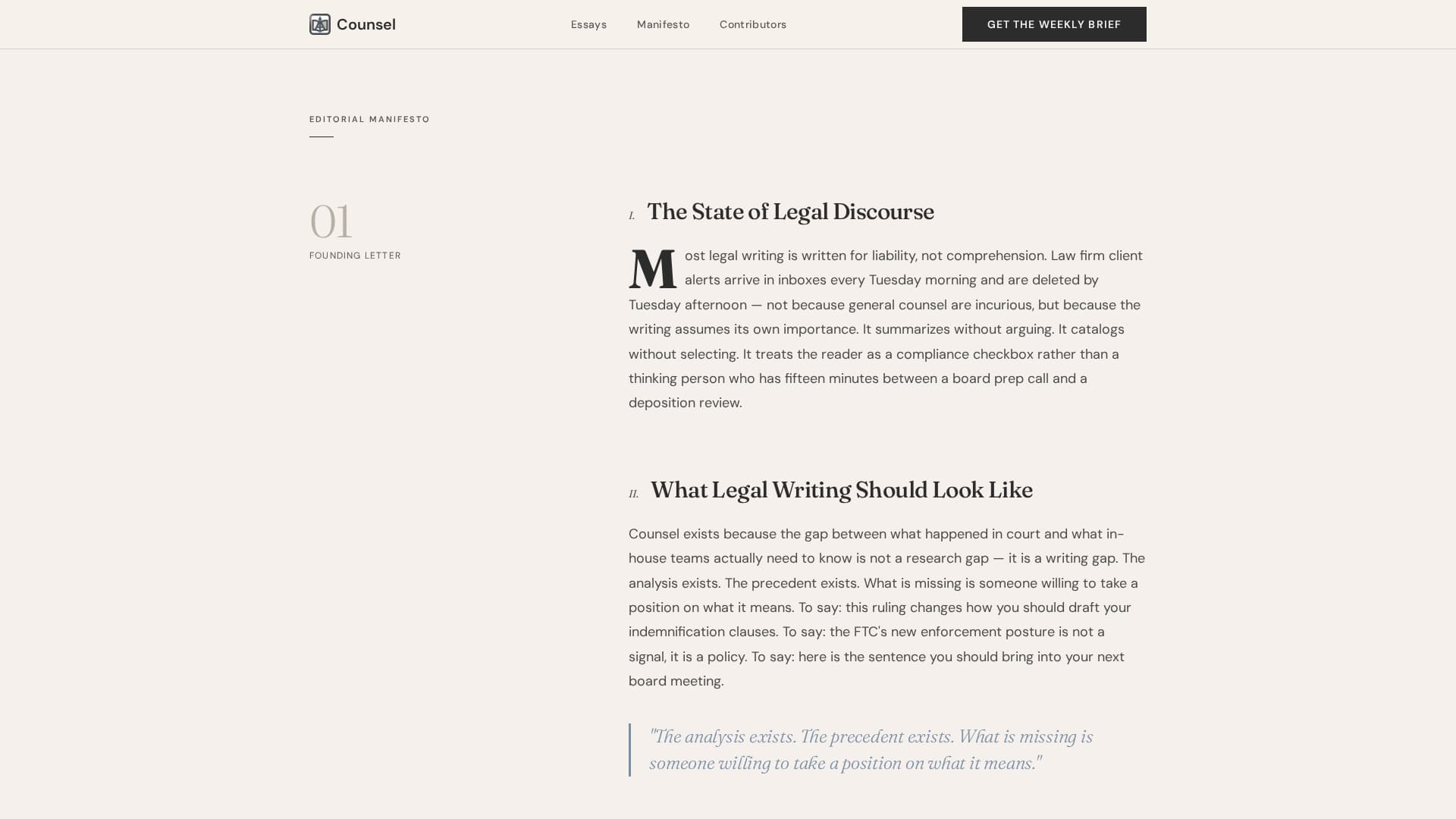 Counsel - Authoritative Legal Landing Page Template