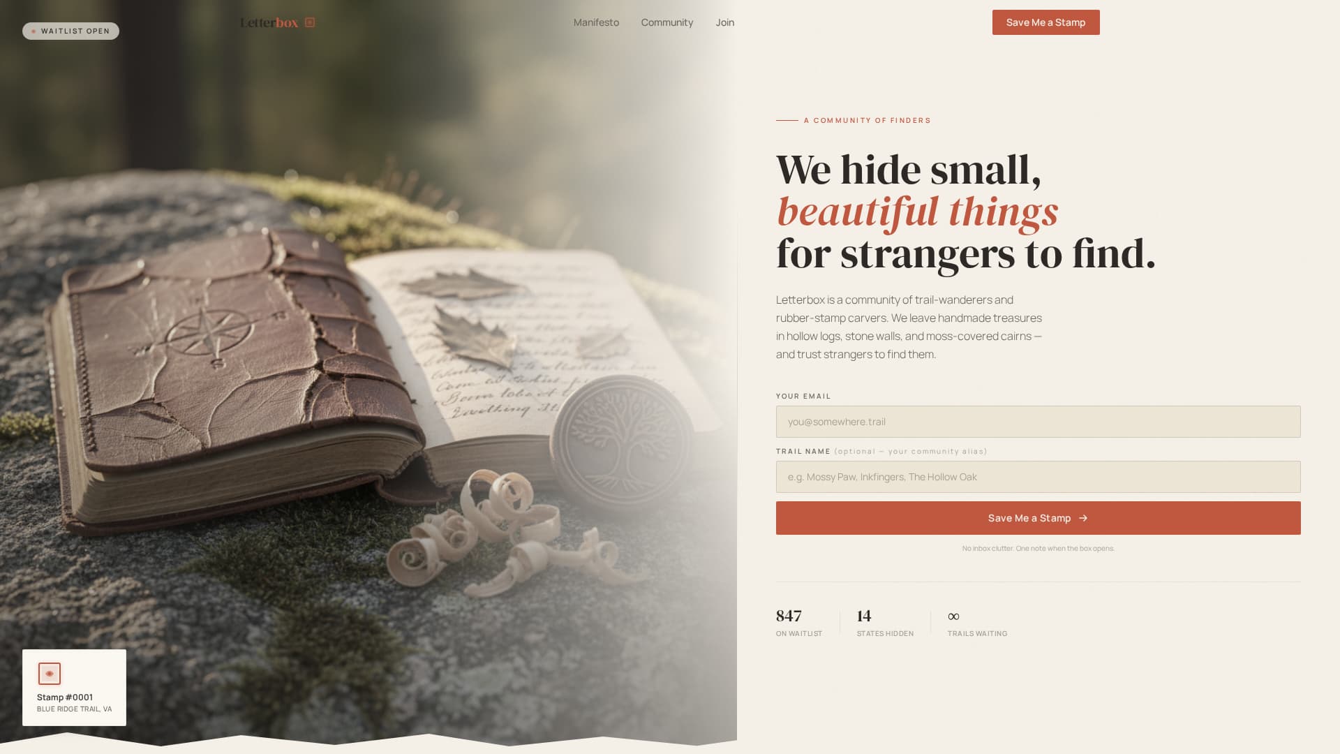 Letterbox - Artisan Community Landing Page Template