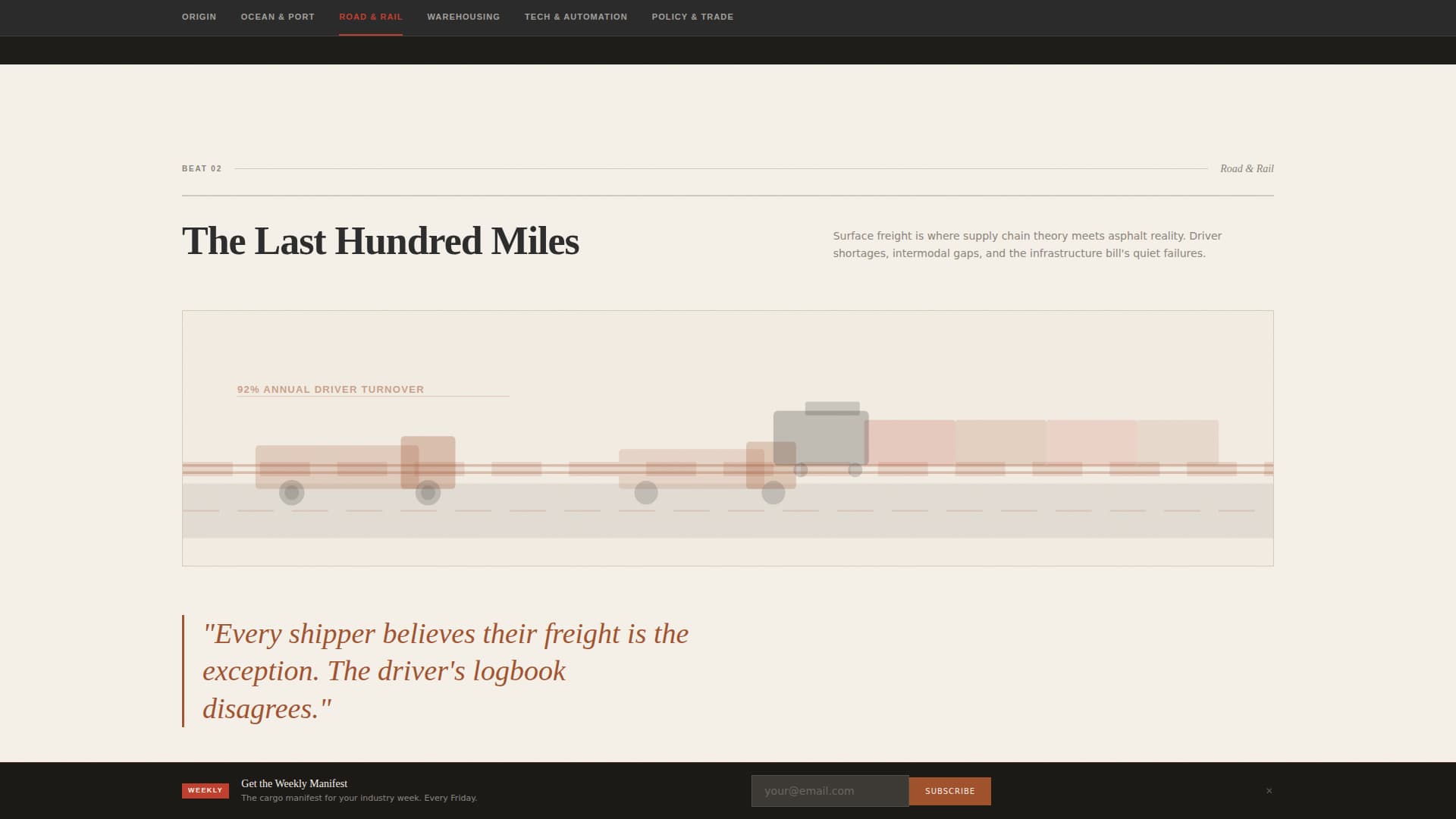 Dispatch - Authoritative Logistics Landing Page Template