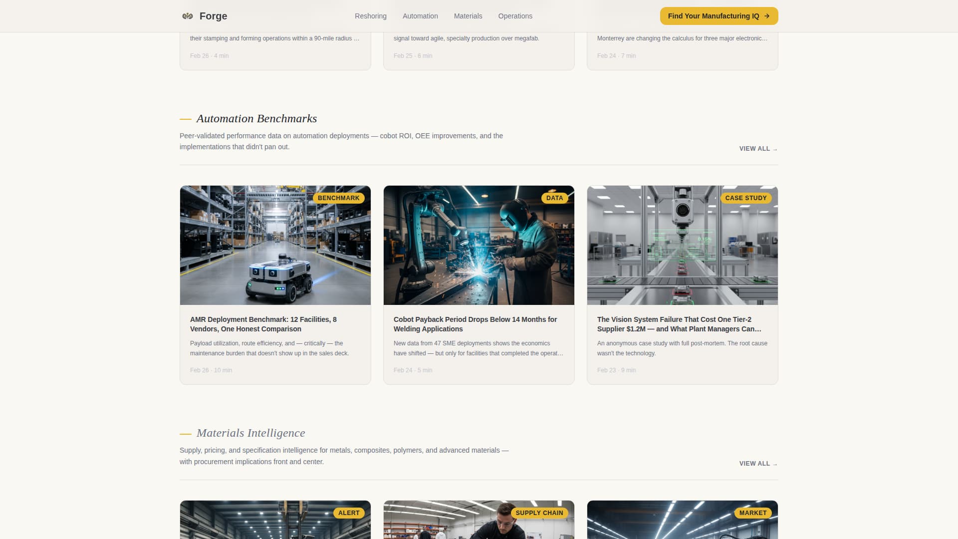 Forge - Industrial Manufacturing Landing Page Template