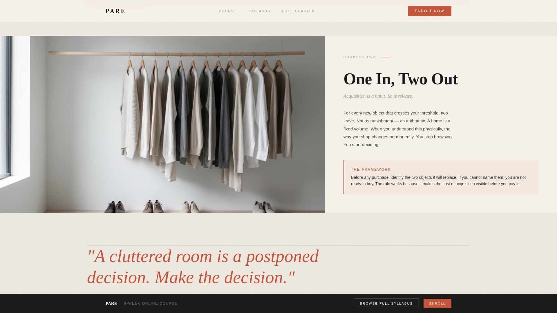 Pare - Elegant Decluttering Landing Page Template