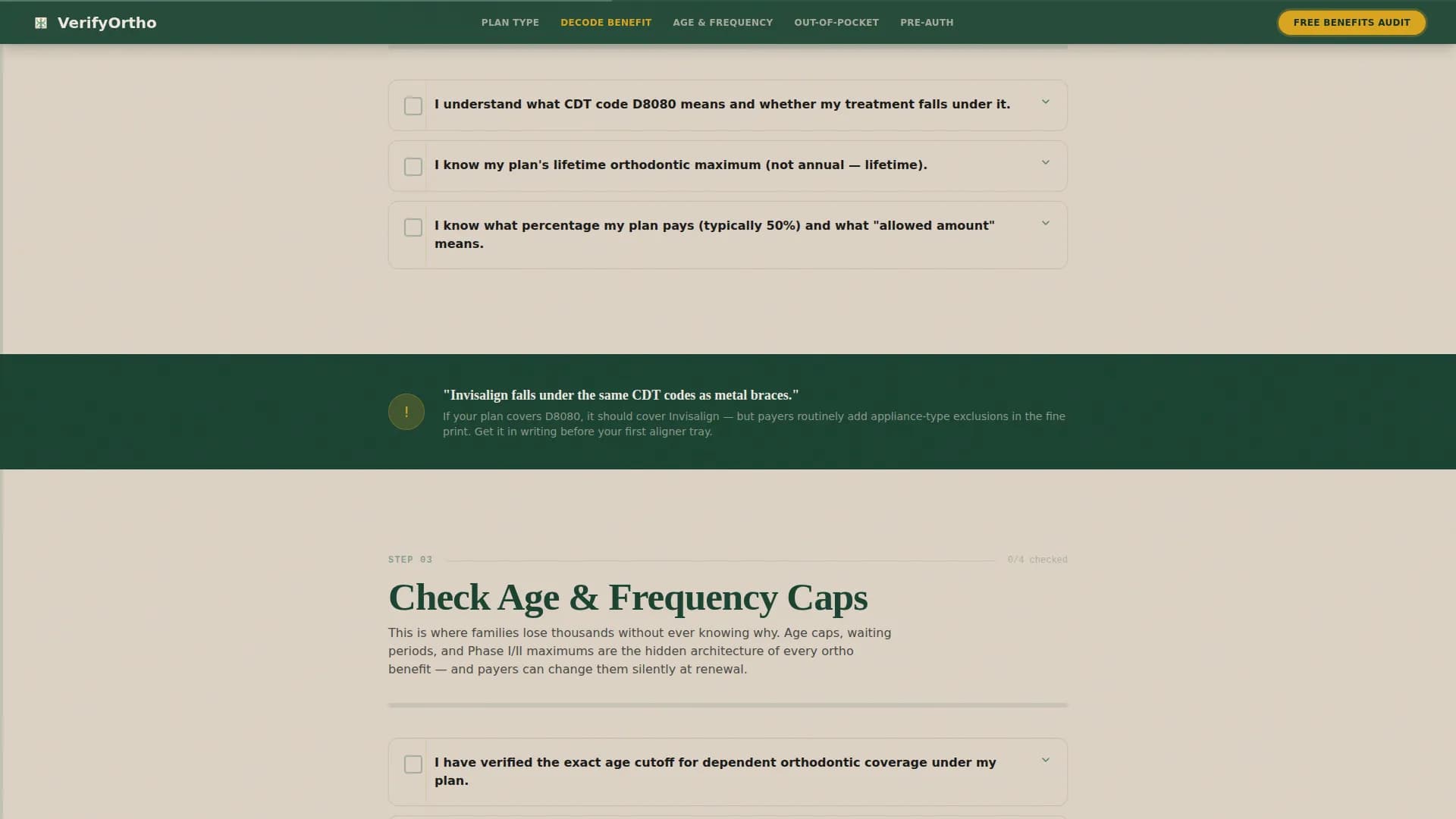 Orthodontist Insurance Verification Website Template