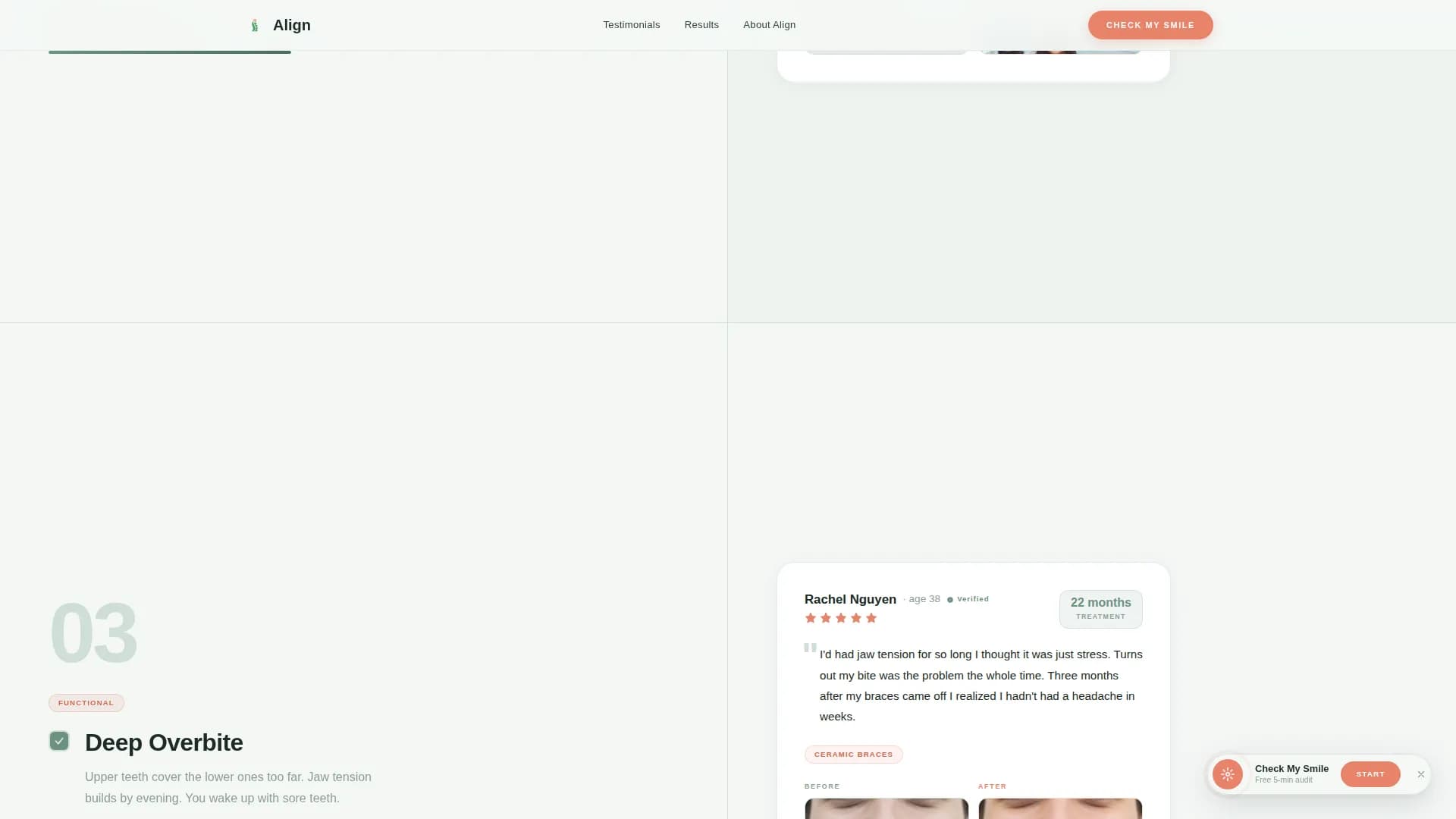 Orthodontist Before & After Smile Transformation Website Template