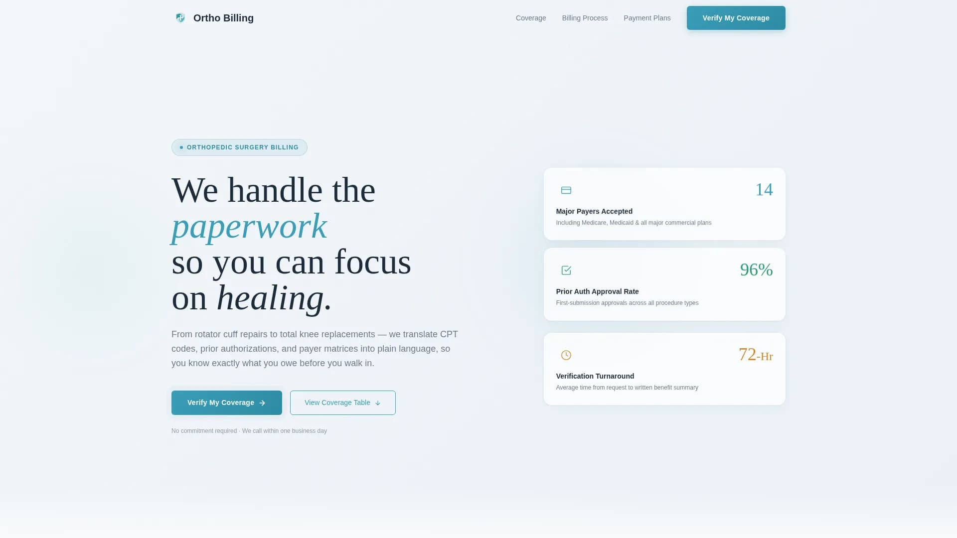 Orthopedic Surgeon Comparison Website Template