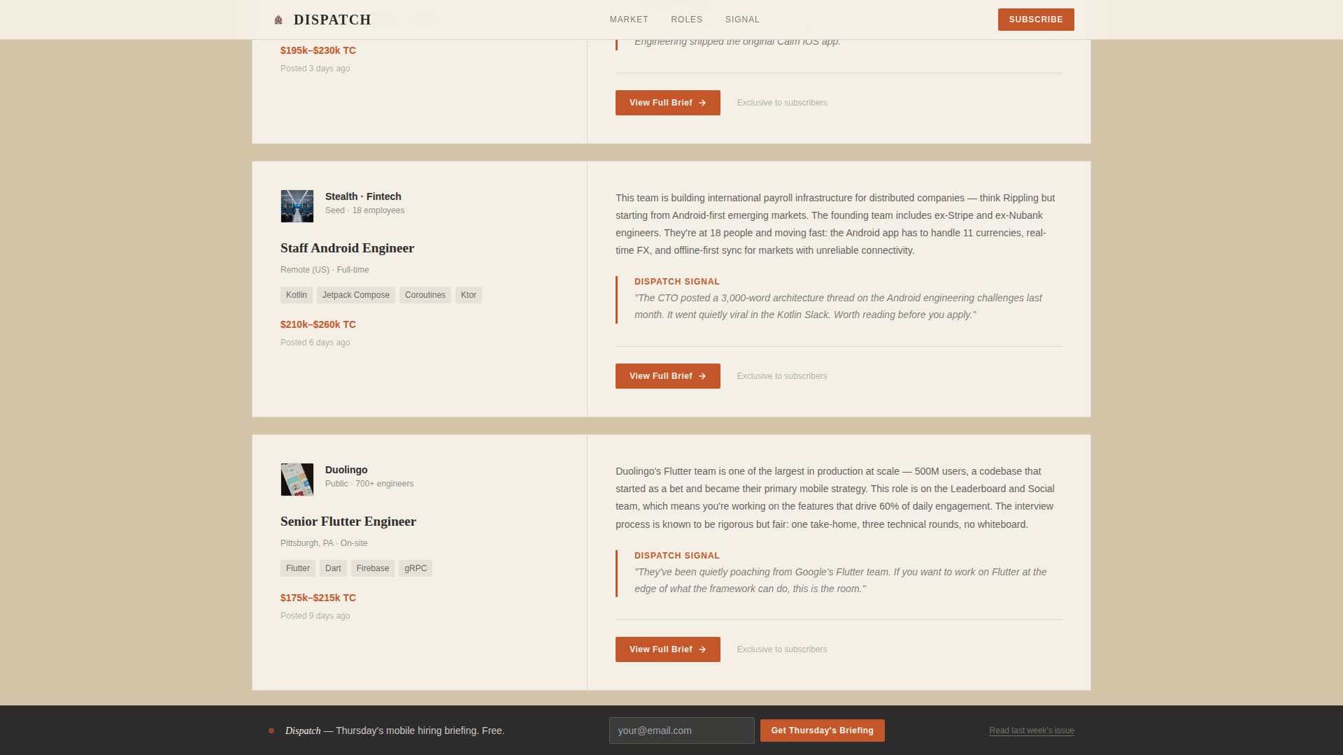 Dispatch - Authoritative Mobile Landing Page Template
