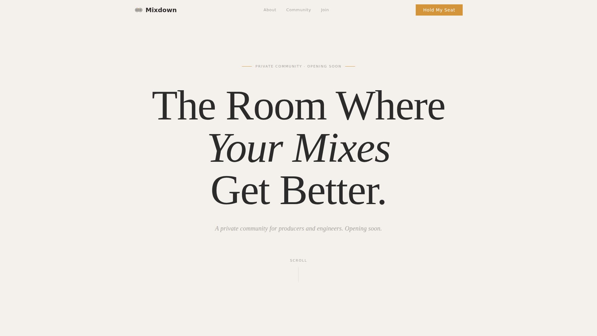 Mixdown - Editorial Music Landing Page Template