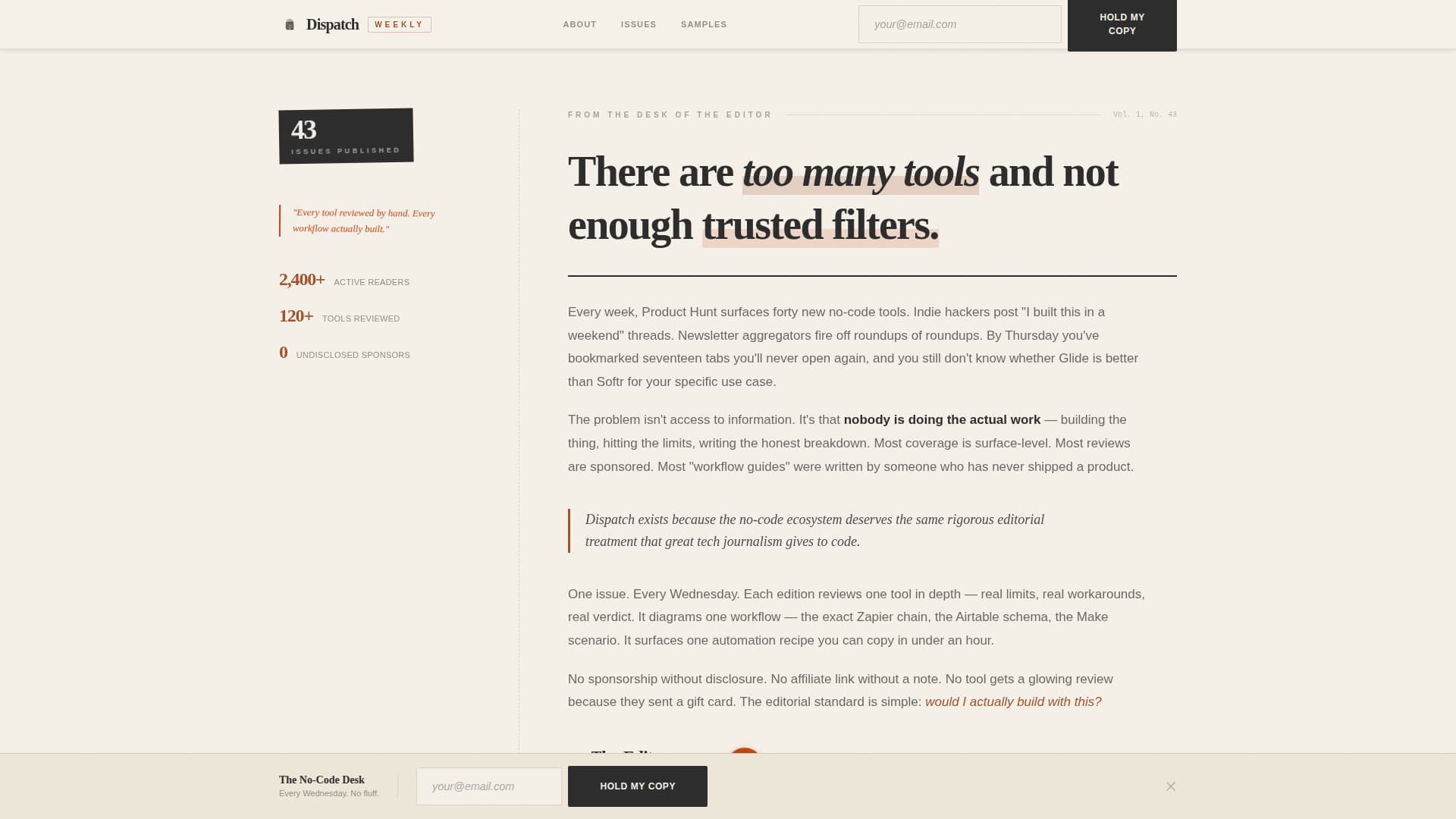 Dispatch — Trusted Automation Landing Page Template