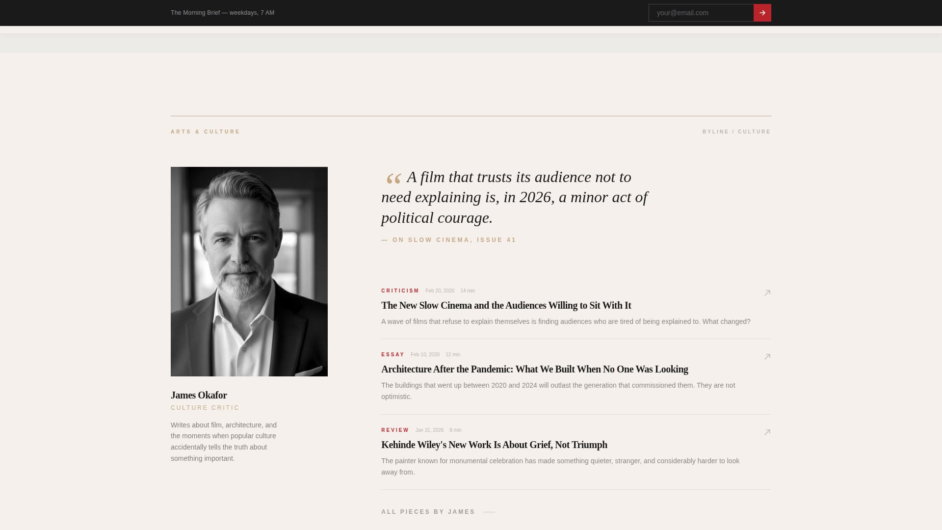 Byline - Compelling News Landing Page Template
