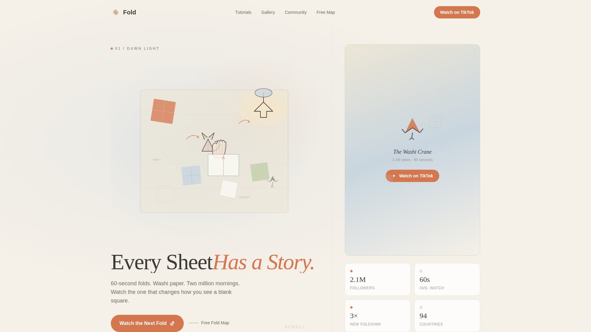 Fold - Captivating Origami Landing Page Template