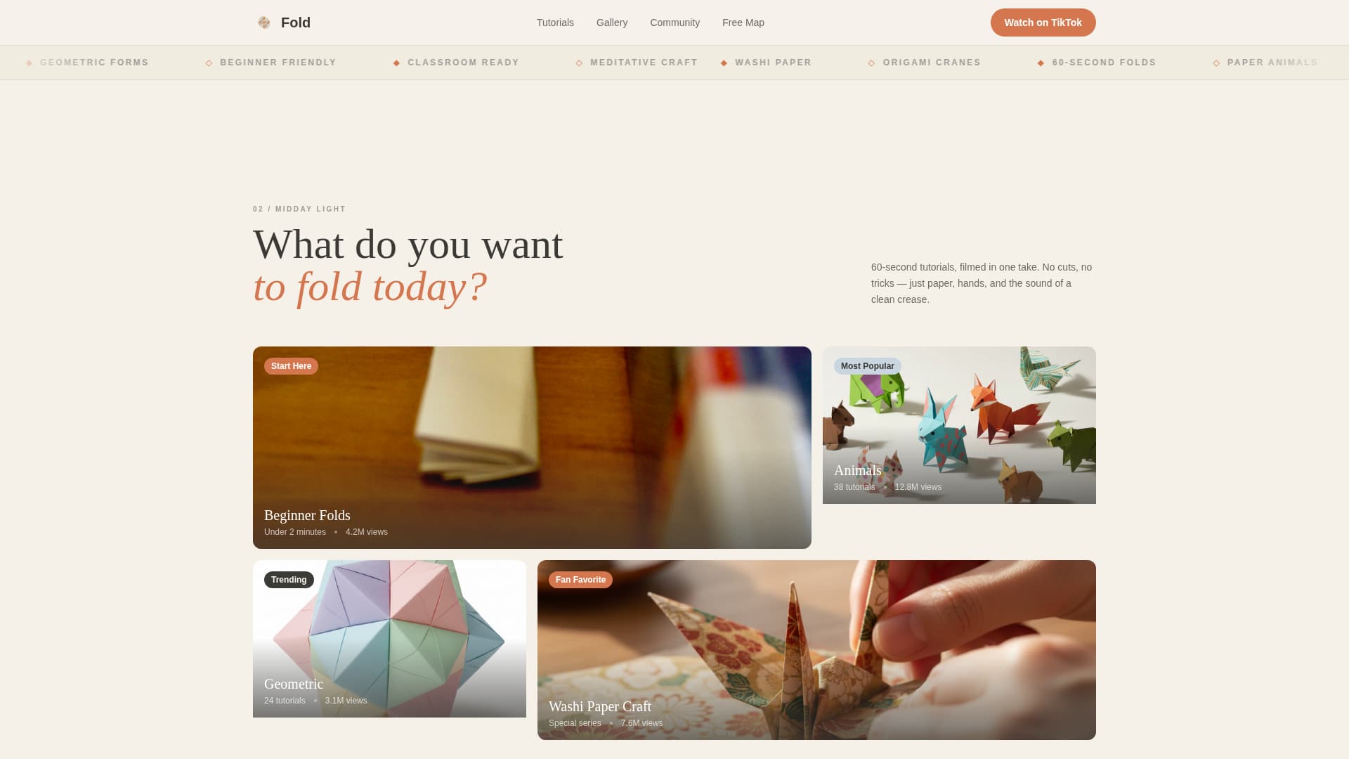 Fold - Captivating Origami Landing Page Template