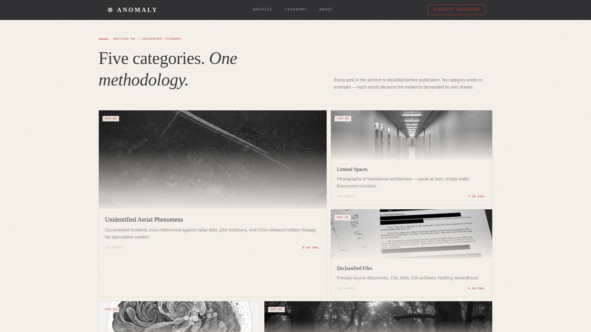 Anomaly - Compelling Paranormal Landing Page Template