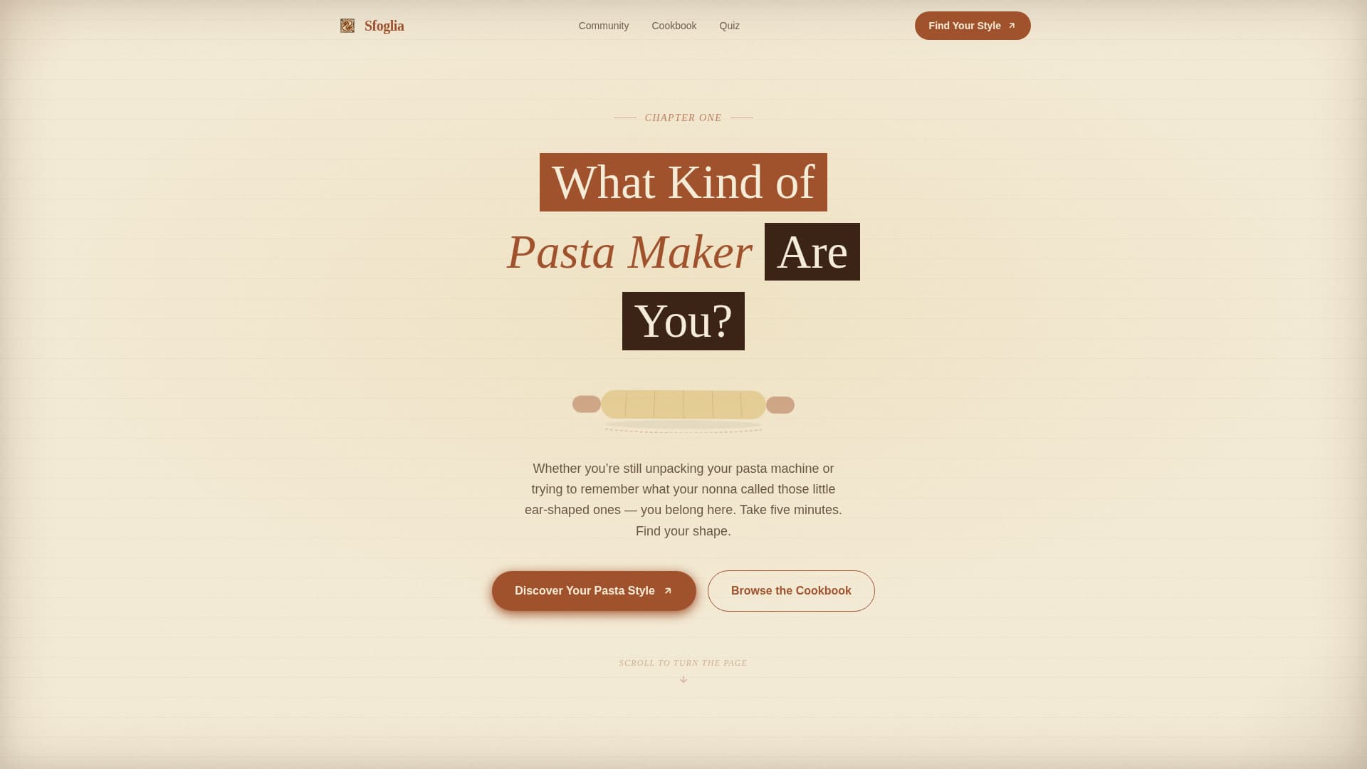 Sfoglia - Artisan Pasta Landing Page Template