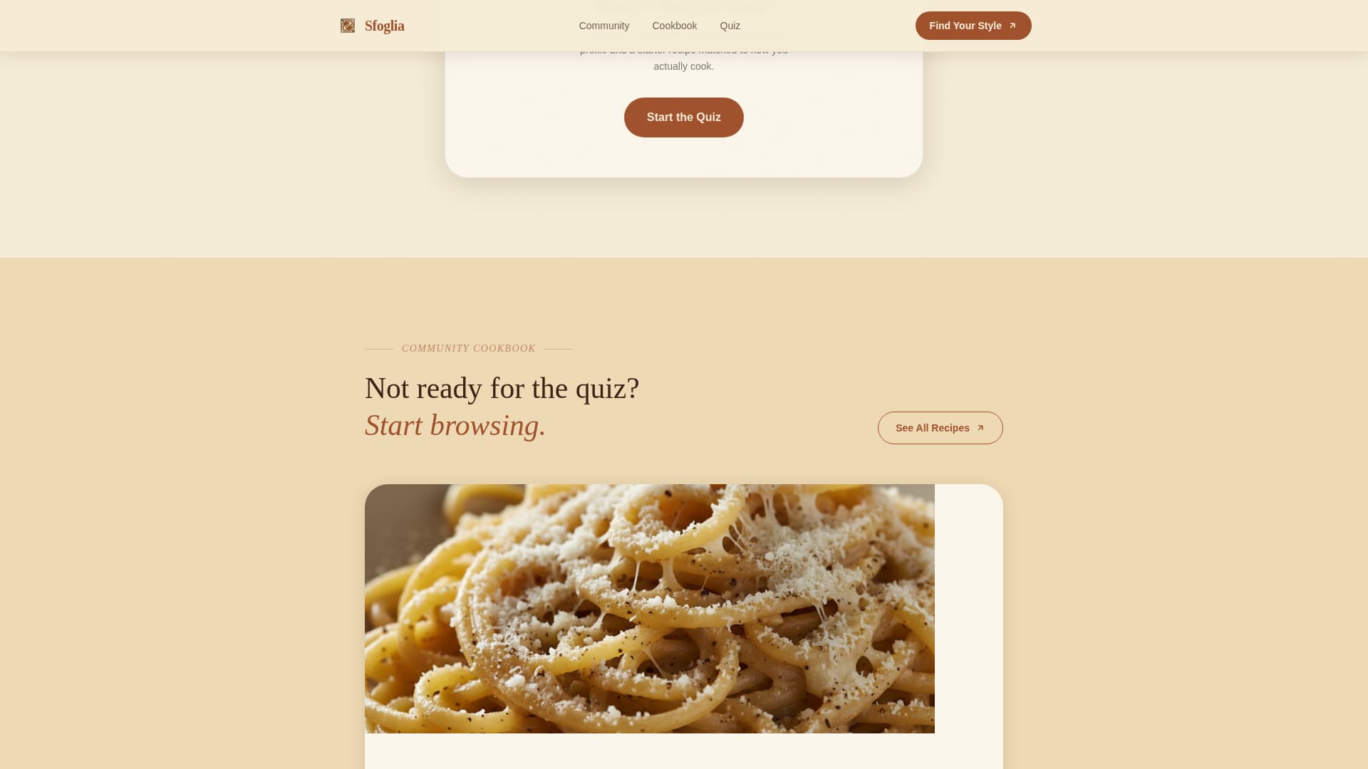 Sfoglia - Artisan Pasta Landing Page Template