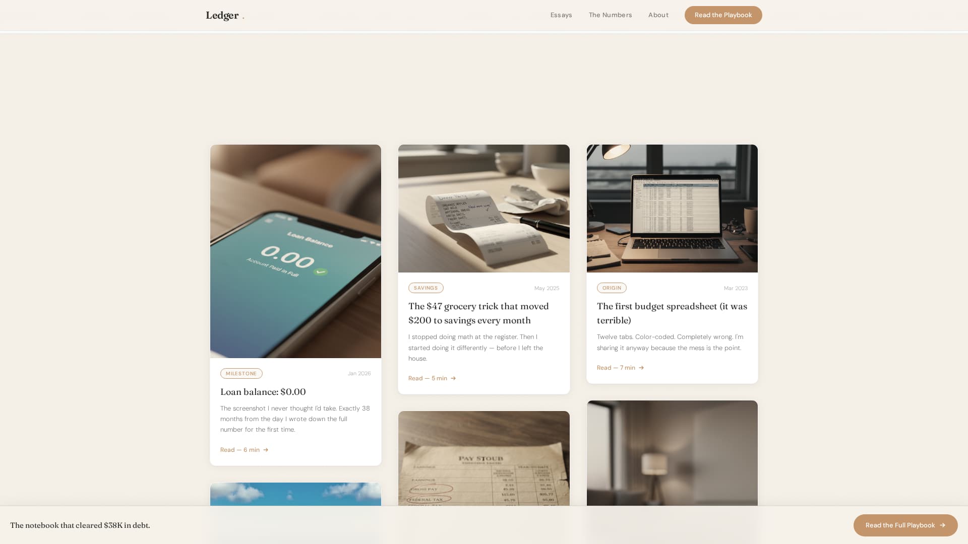 Ledger - Honest Personalfinance Landing Page Template