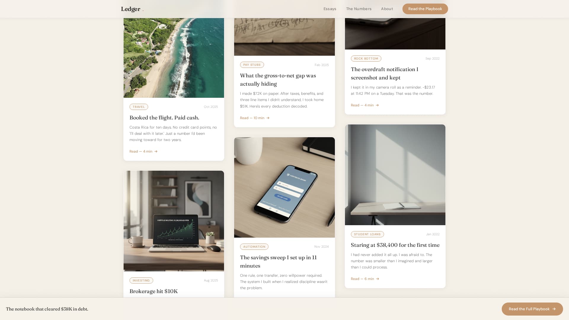 Ledger - Honest Personalfinance Landing Page Template