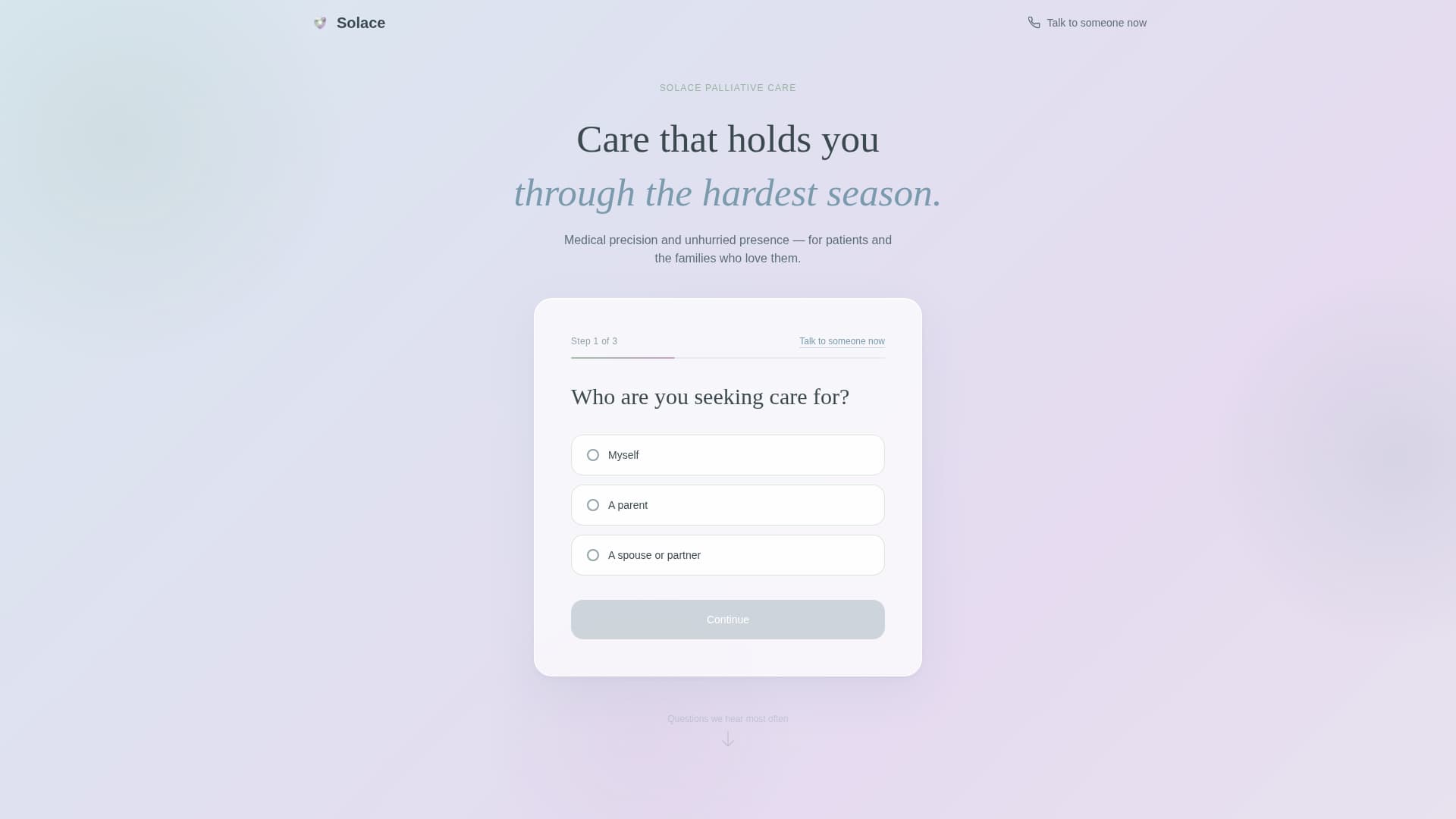 Solace - Compassionate Palliative Care Landing Page Template