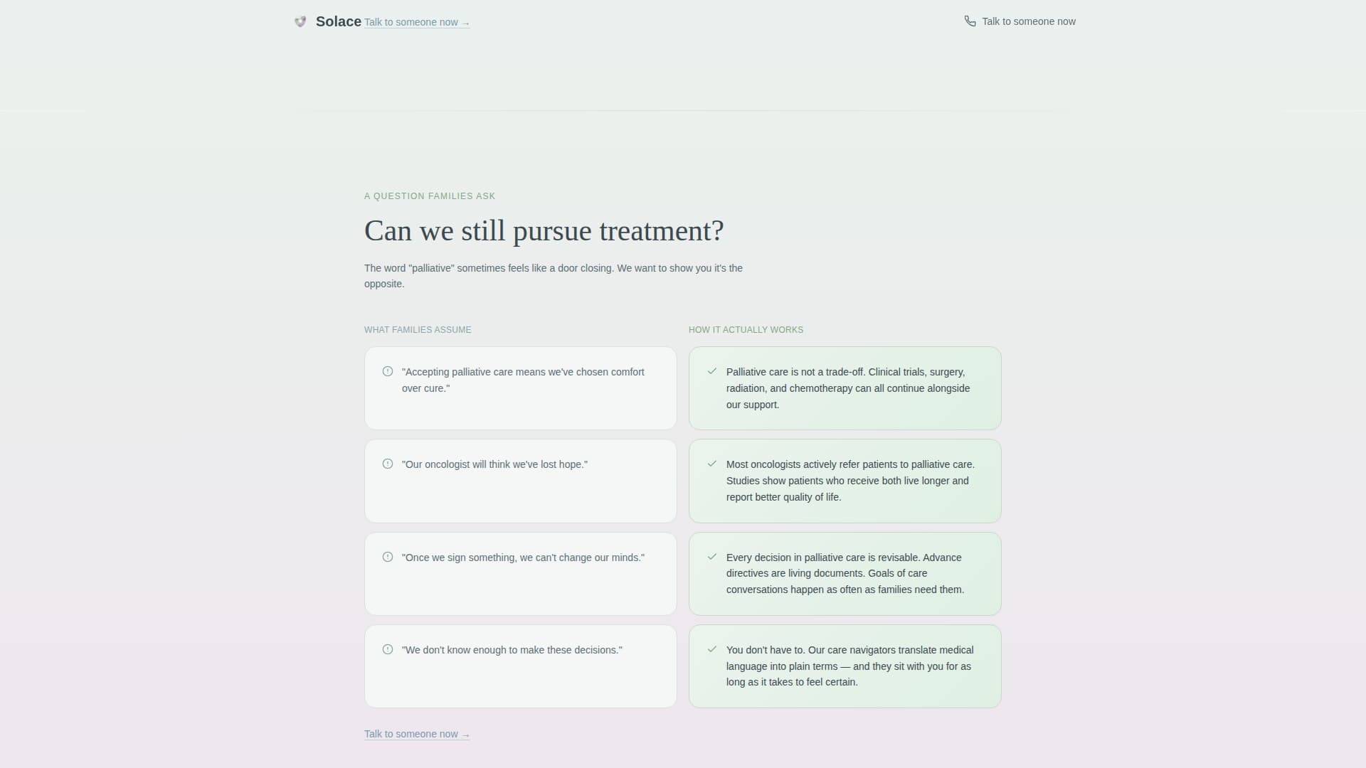 Solace - Compassionate Palliative Care Landing Page Template